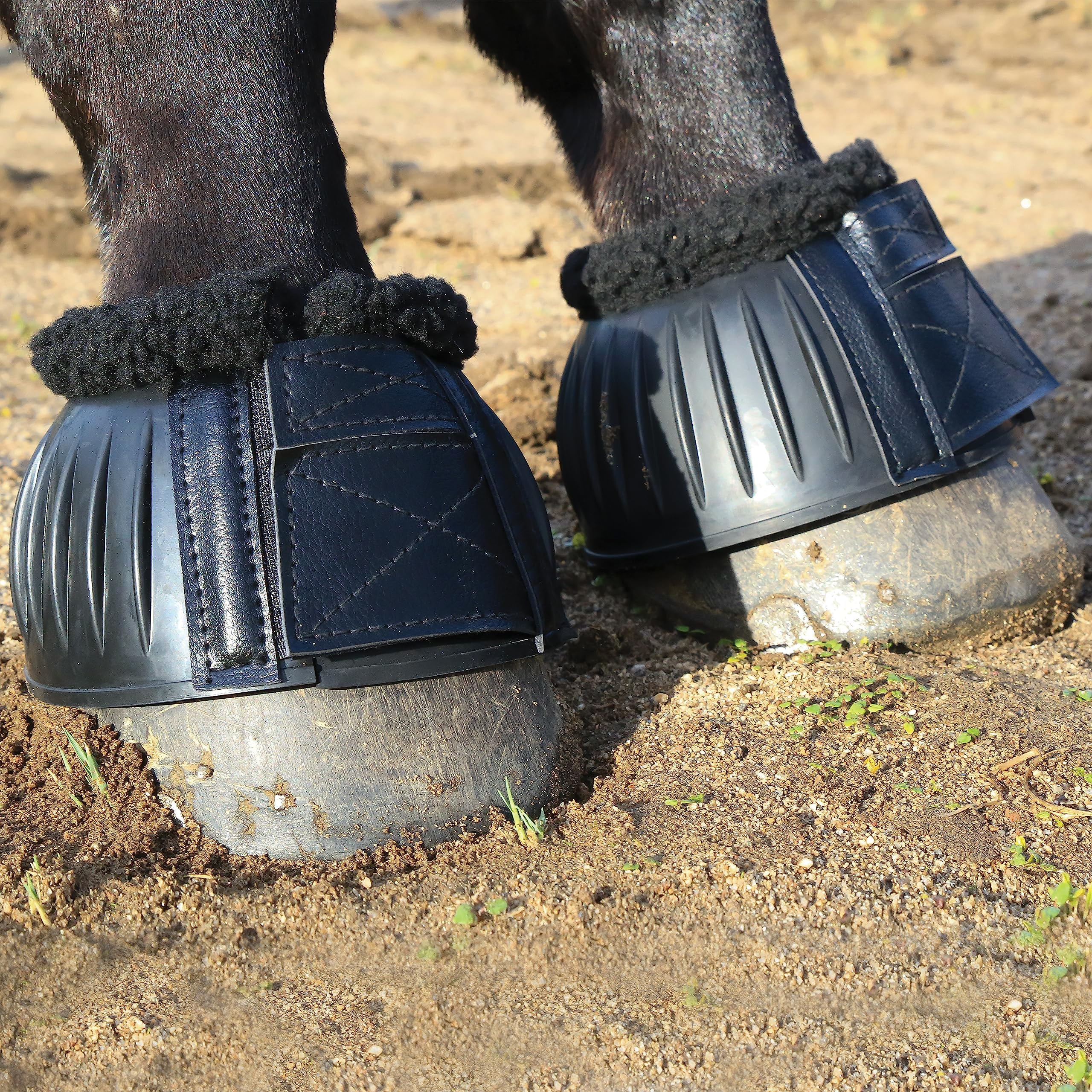 Professional'S Choice Fleece Rear Open Rubber Boots | Hook & Loop Closure | Sold In Pairs | X-Large Black