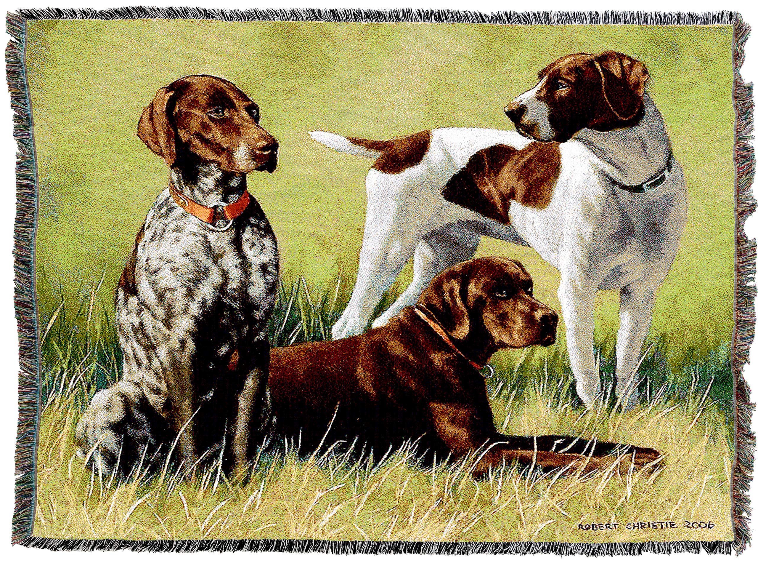 Pure Country Weavers Variations On a Breed Pointers Blanket by Bob Christie - Gift for Dog Lovers - Tapestry Throw Woven from Co