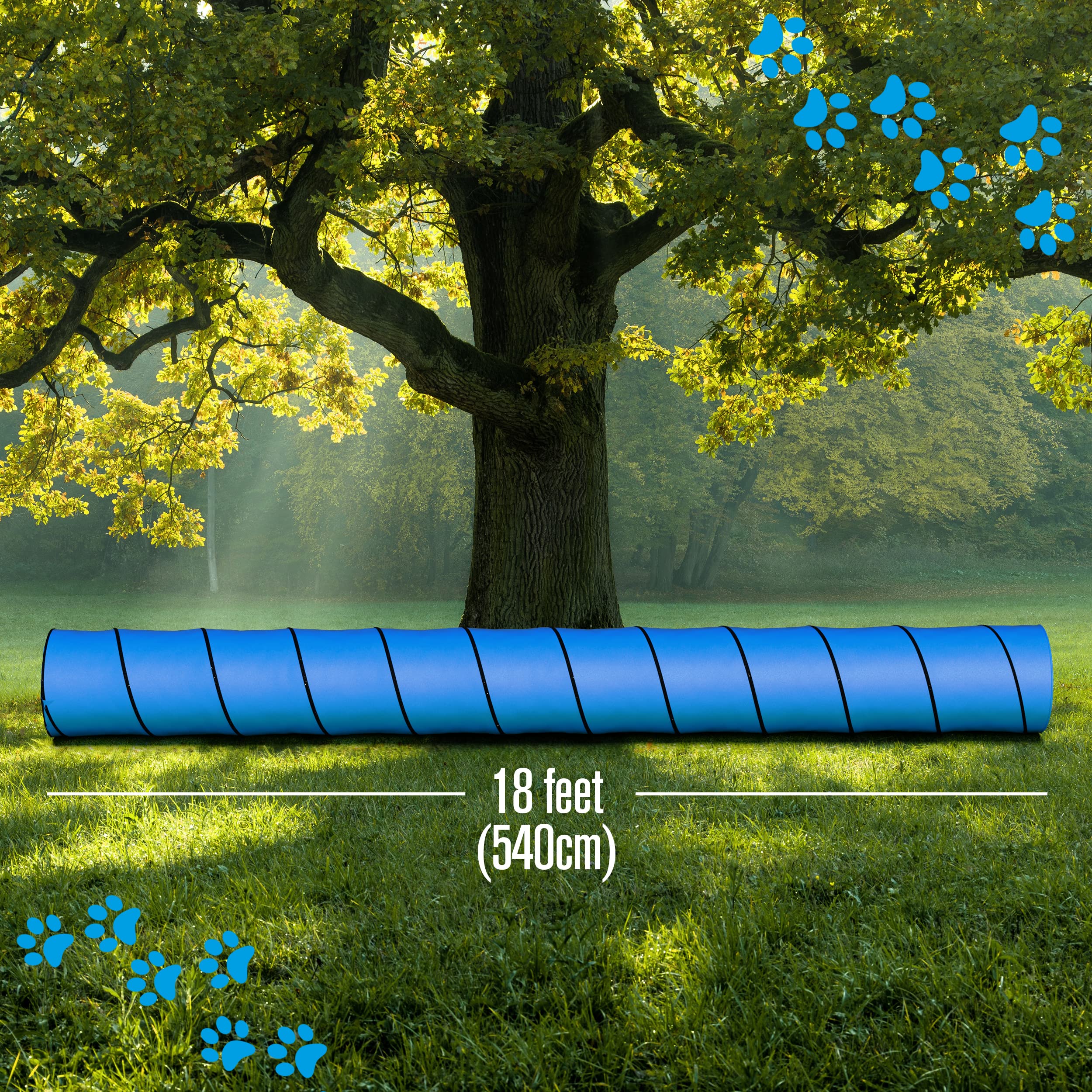 Houseables Dog Tunnel, Dog Agility Tunnel, Agility Equipment, Puppy Obstacle Course, Pet Playground, Crawling, Small, Medium, La