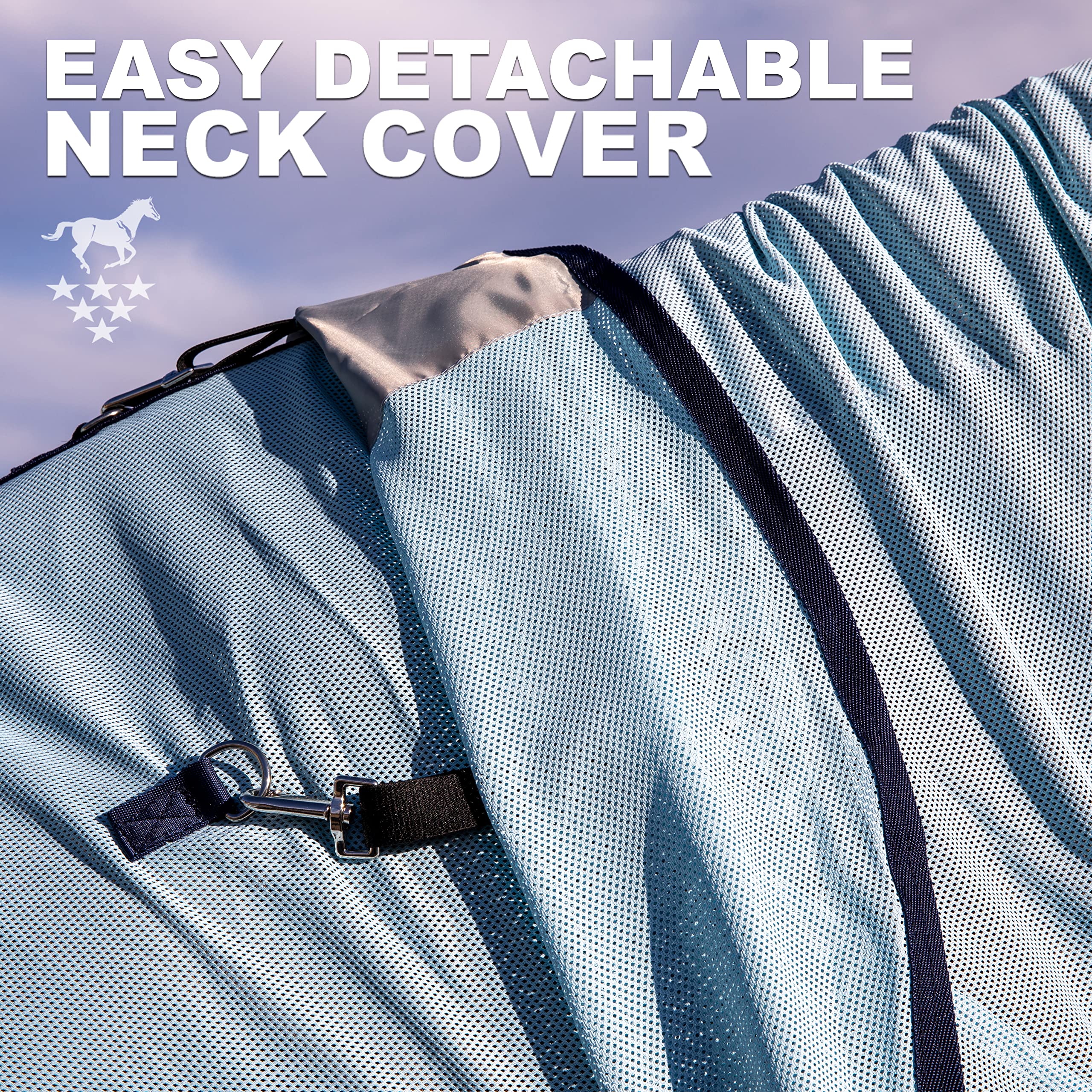 Professionals Choice Theramic Fly Neck Cover | Increase Blood Circulation | Reduce Inflammation | Ease Pain | Fight Flies