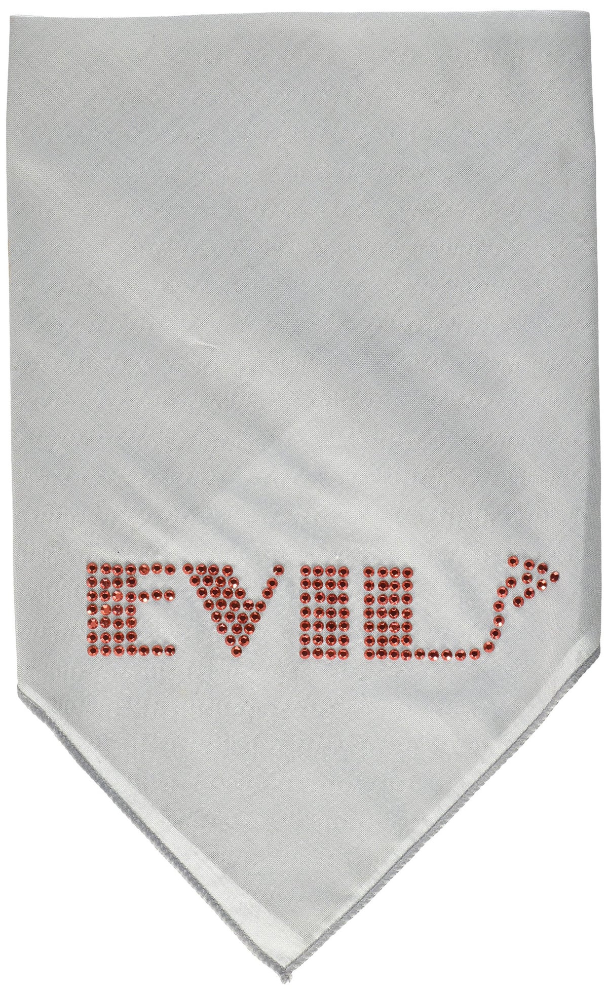 Pet and Dog Bandana Rhinestone, &quot;Evil&quot; Grey Small