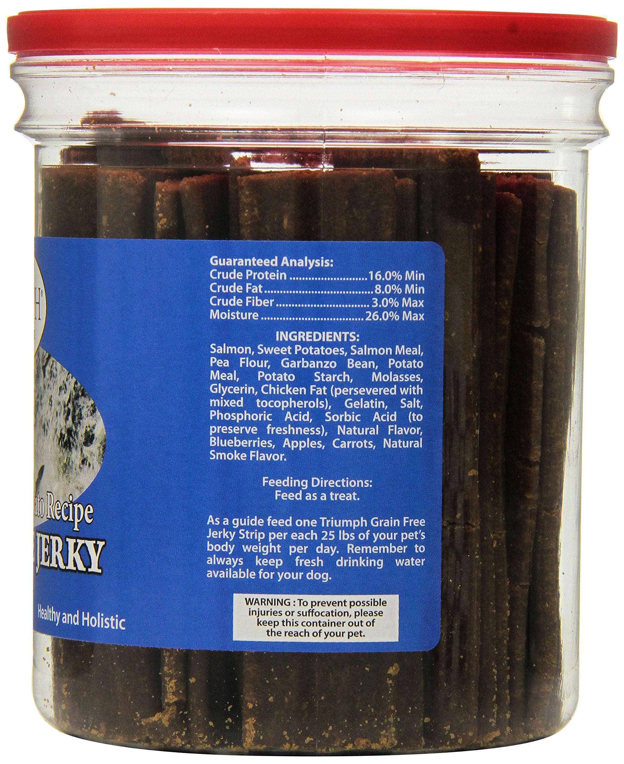 Truimph Super Premium Dog Treats 00851 Dog Salmon & Sweet Potato Jerky, 24-Ounce 1.5 Pounds