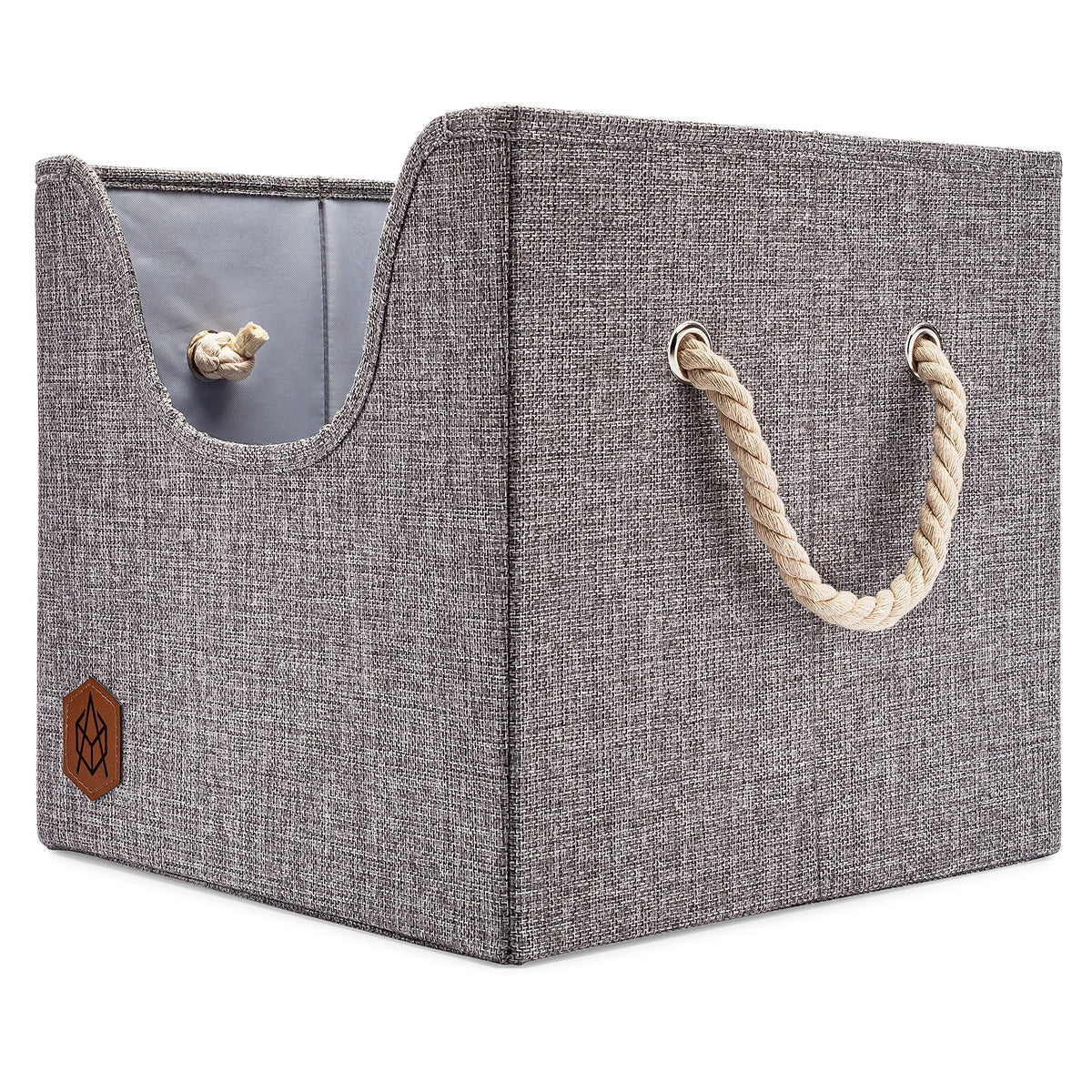 Dog Toy Box, Storage Bin For Puppy Toys, Foldable Cube Storage Bin With Cutout Window And Sturdy Cardboard Base | Toy Basket Wit