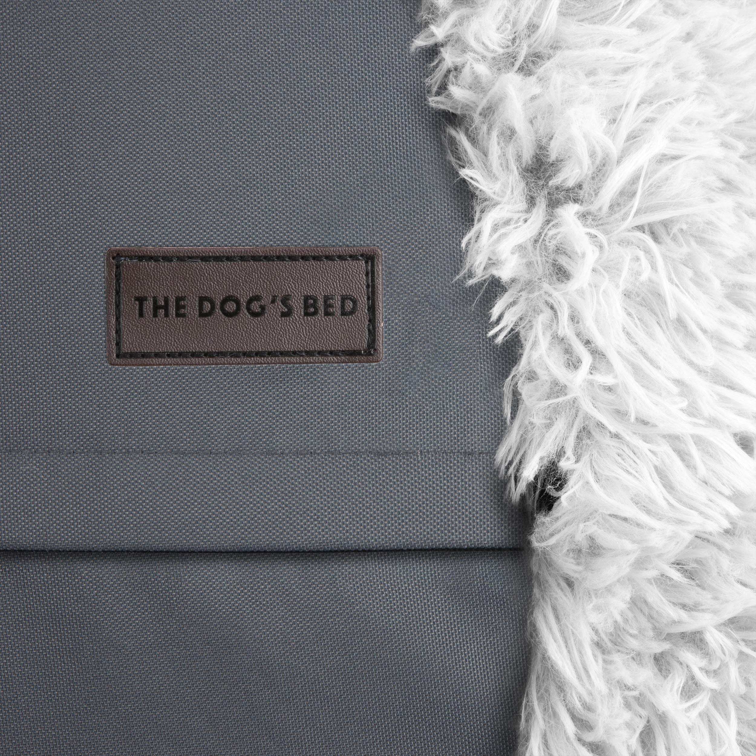 The Dogs Bed Donut Large Dog Bed, Sound Sleep, Ice White Fur Calming Nest Bed, Veterinary Approved