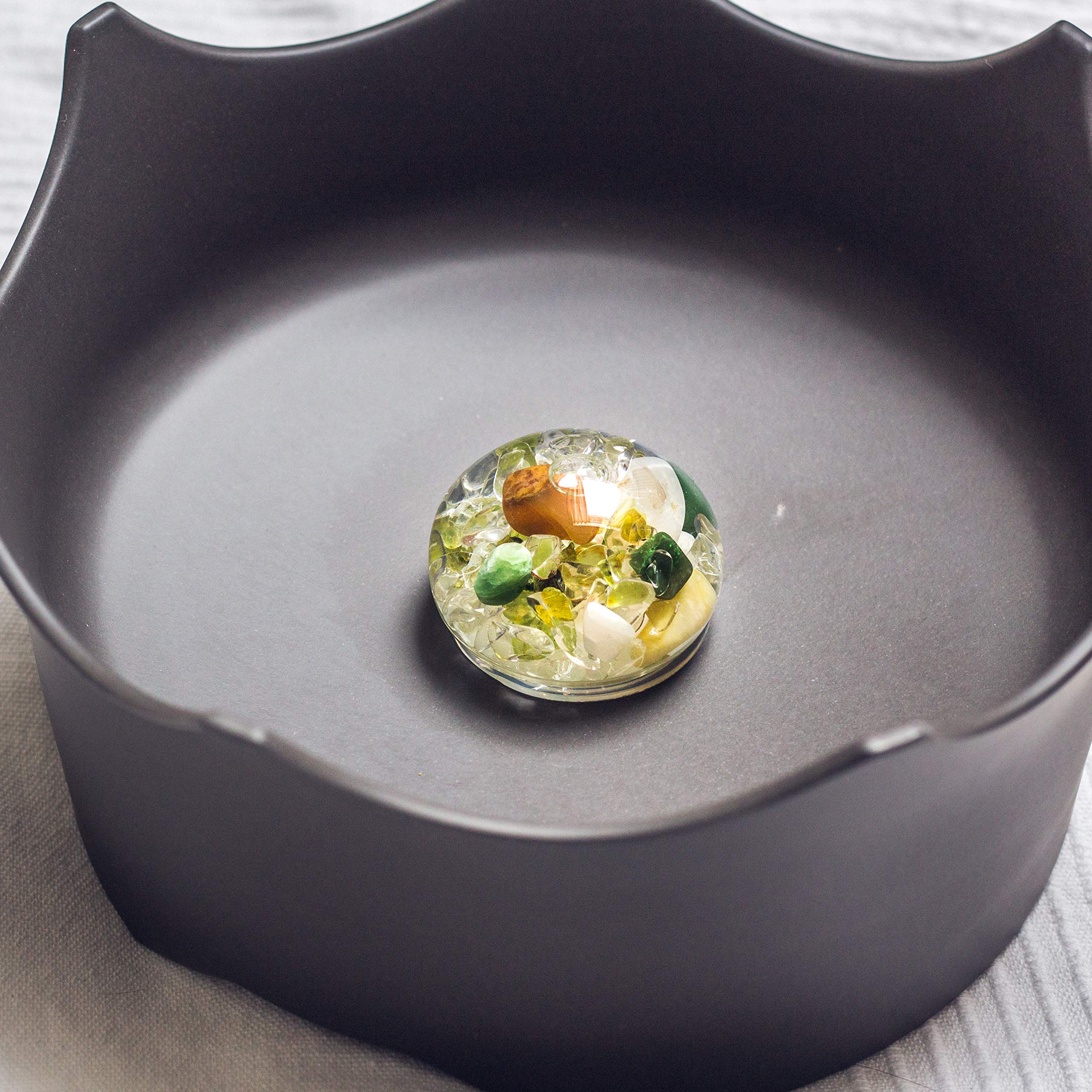 Crownjuwel By Vitajuwel Bowl | Crystal Water For Cats & Dogs | Lava Black