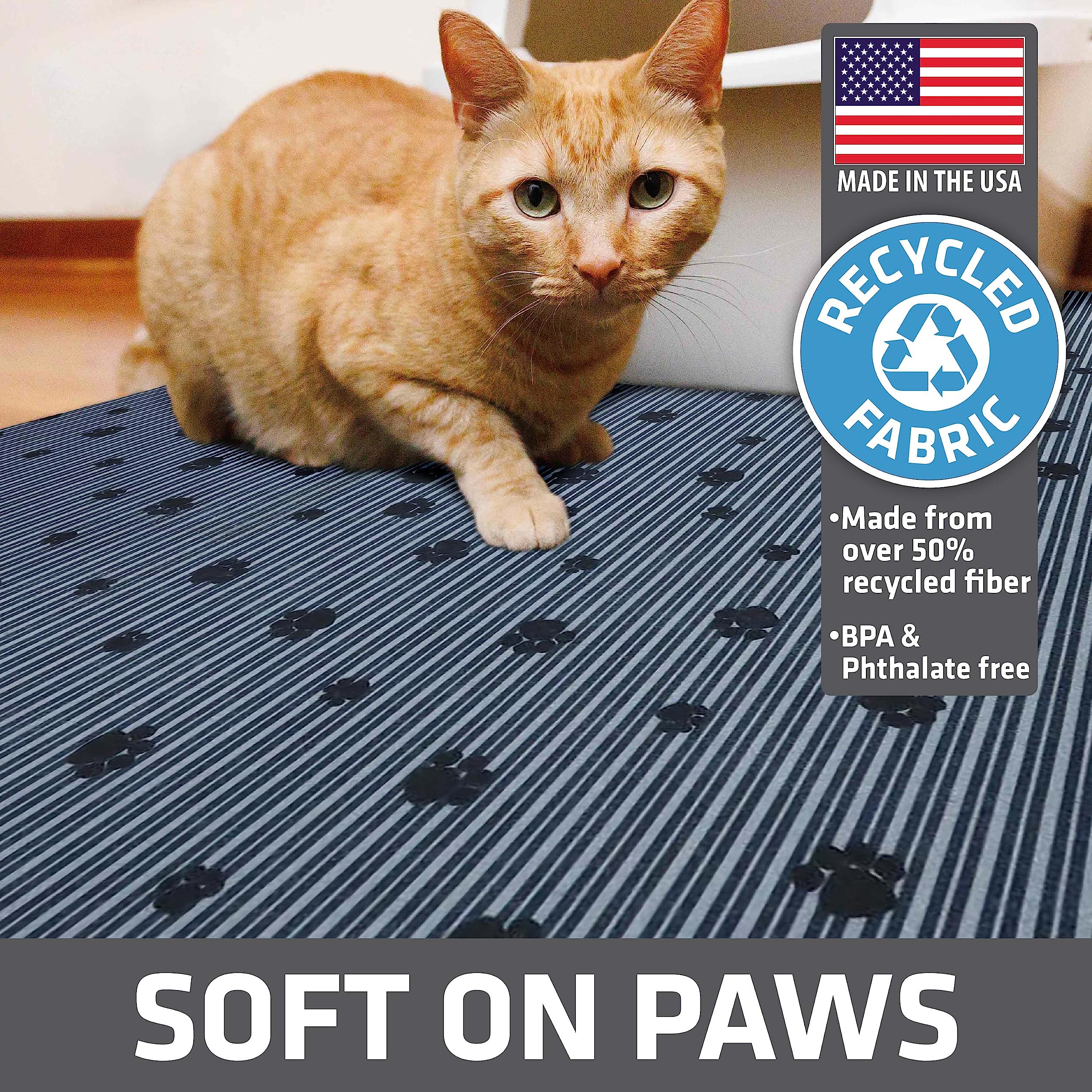 Drymate Original Cat Litter Mat, Contains Mess From Box, Protects Floors, Urine-Proof, Machine Washable, Soft On Kitty Paws, Abs