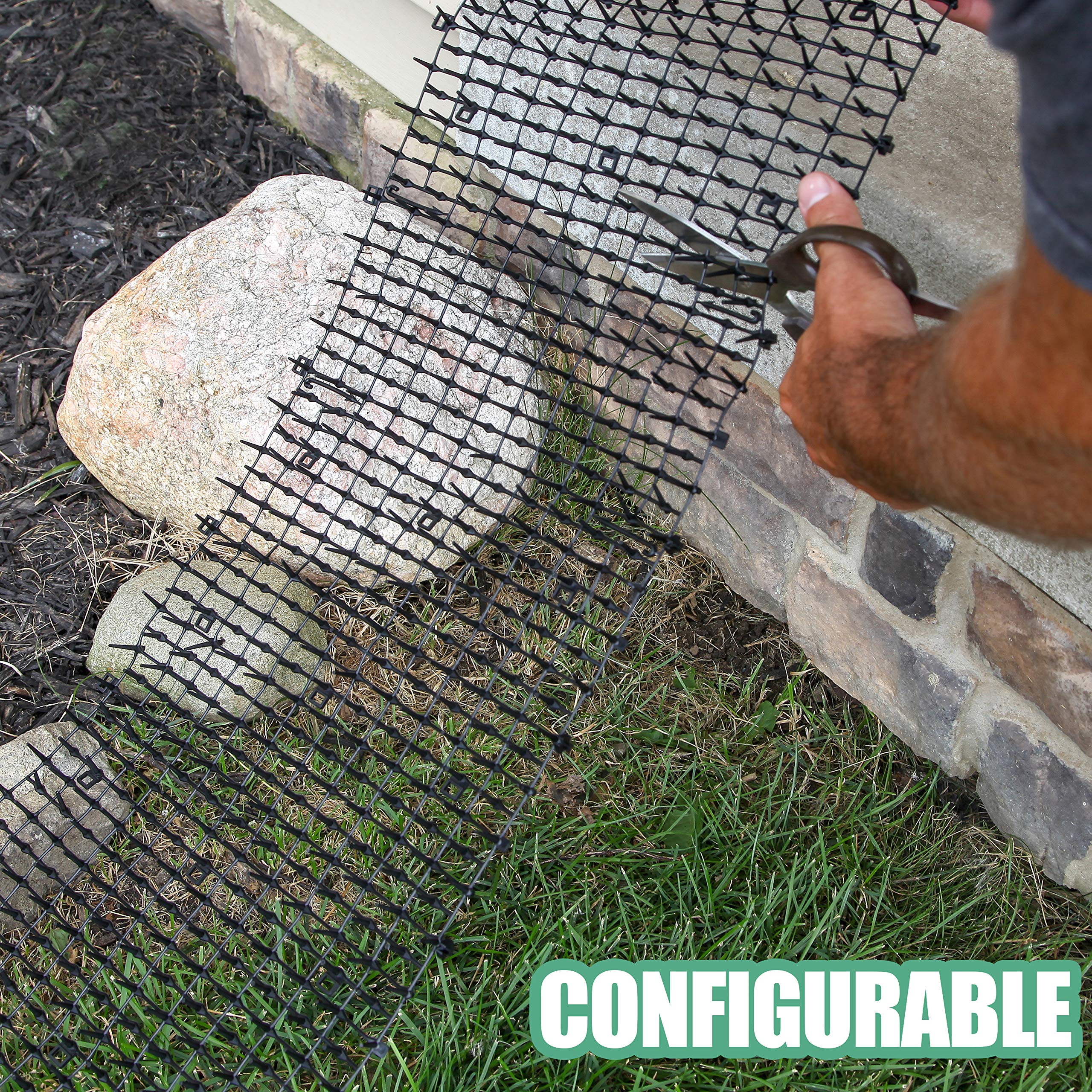 Tapix Cat Scat Mat With Spikes Digging Stopper (8 Ft.) Anti-Cat Network Cat Strips, Cat Deterrent Mat For Indoor And Outdoor With 6 Staples