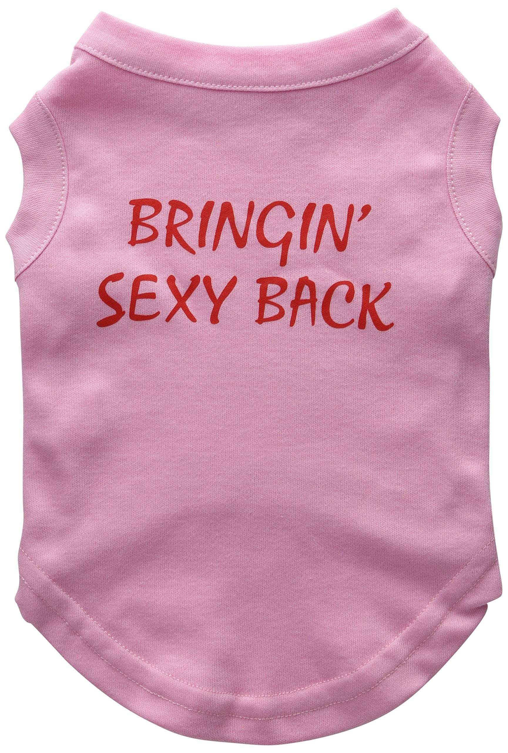 Mirage Pet Products 12-Inch Bringin' Sexy Back Screen Print Shirts for Pets, Medium, Pink