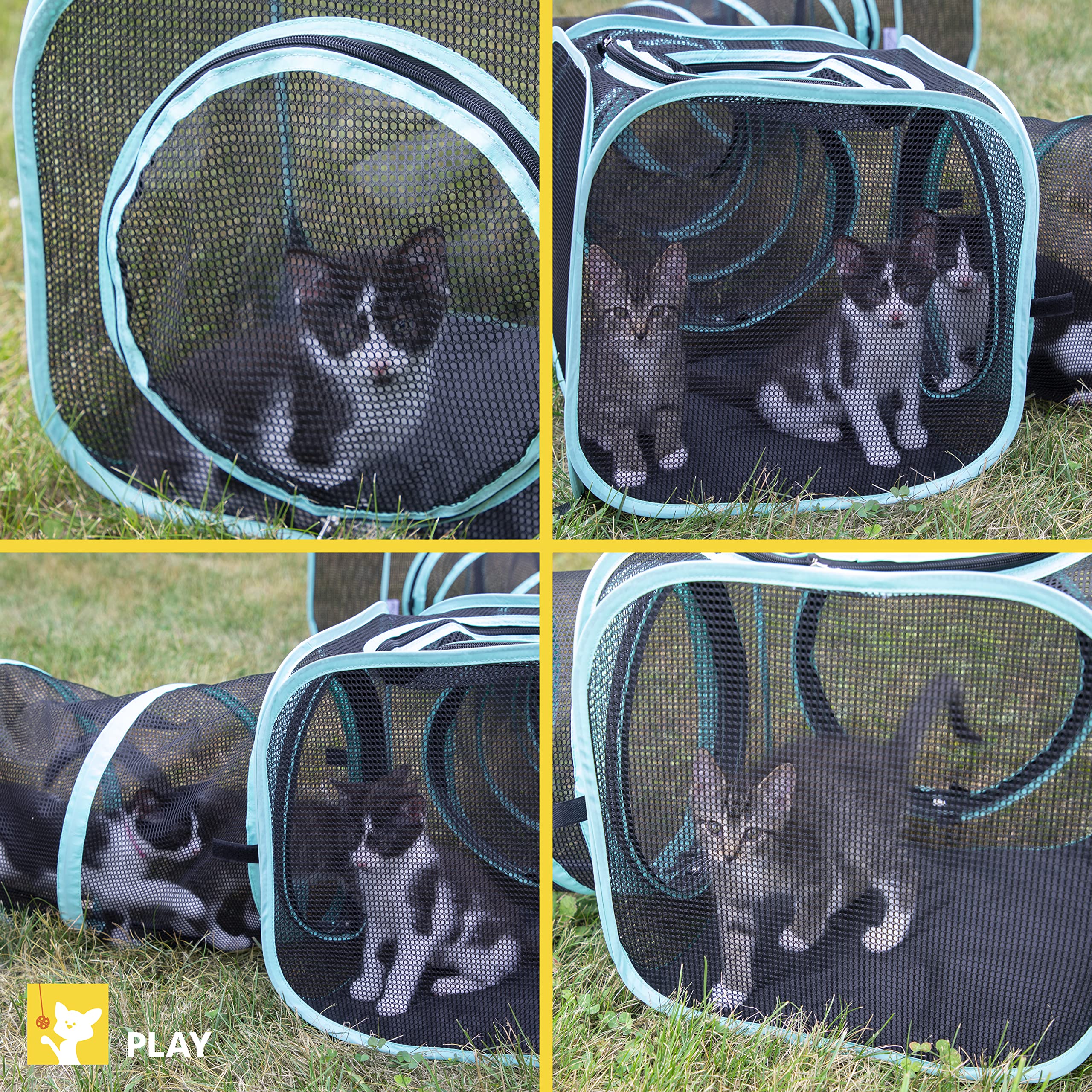 Kitty City Outdoor Catio Furniture And Play Kits For Cats, Two Way Tunnel