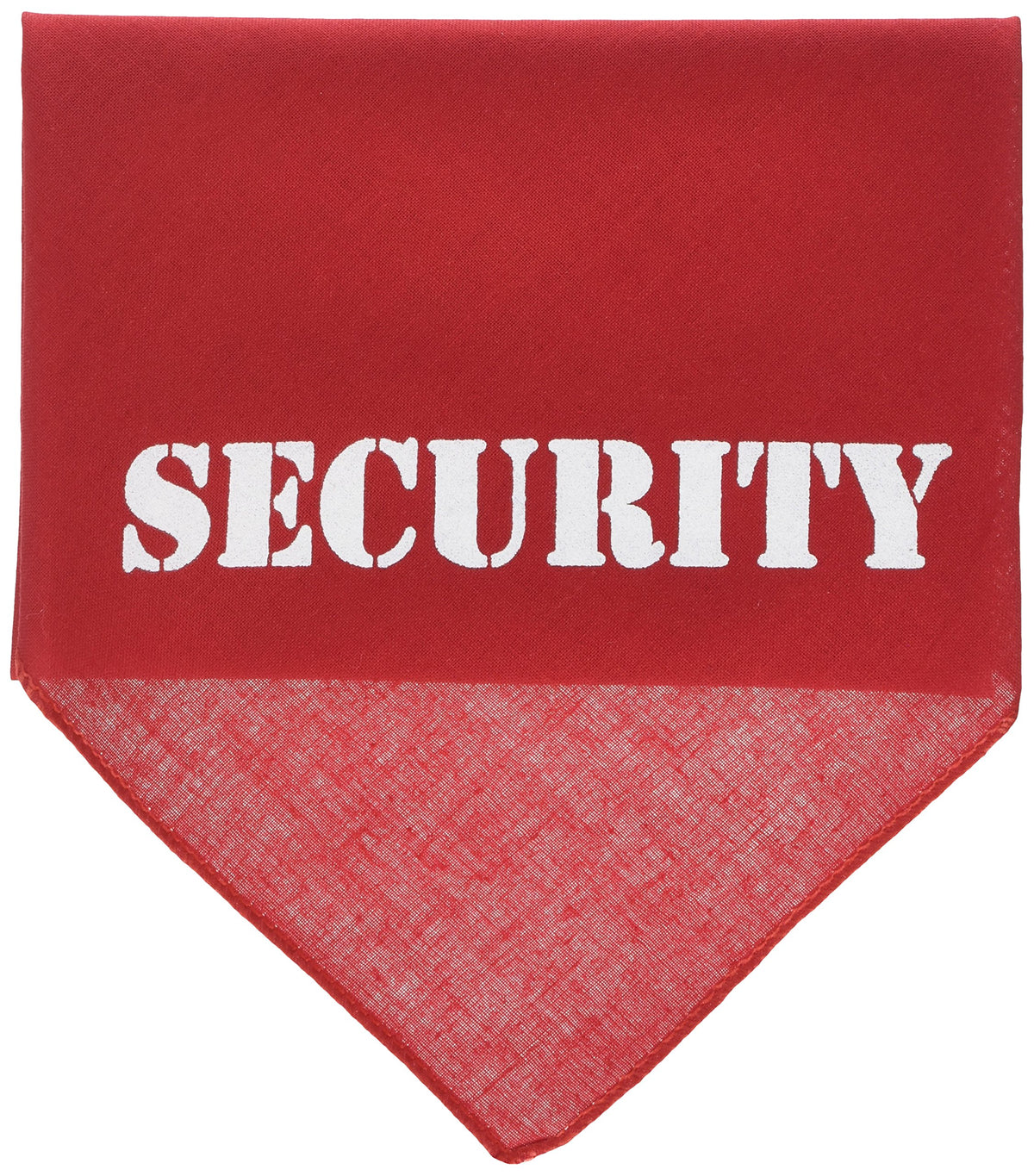 Pet and Dog Bandana Screen Printed, &quot;Security&quot; Red Small