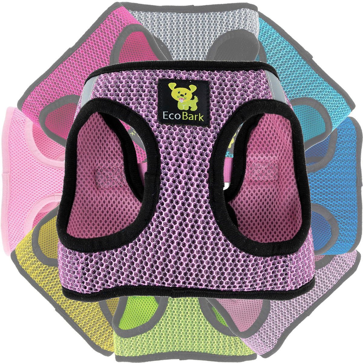 Ecobark Step In Dog Harness - Teacup Dog Harness For Xxxs, Xxs, Xs, And Small Dogs - Soft Mesh Mini Body Halter For Toy Breeds And Puppies - Dog Harness Vest Under 5 Pounds Lbs (Xxxs, Lilac Pink)