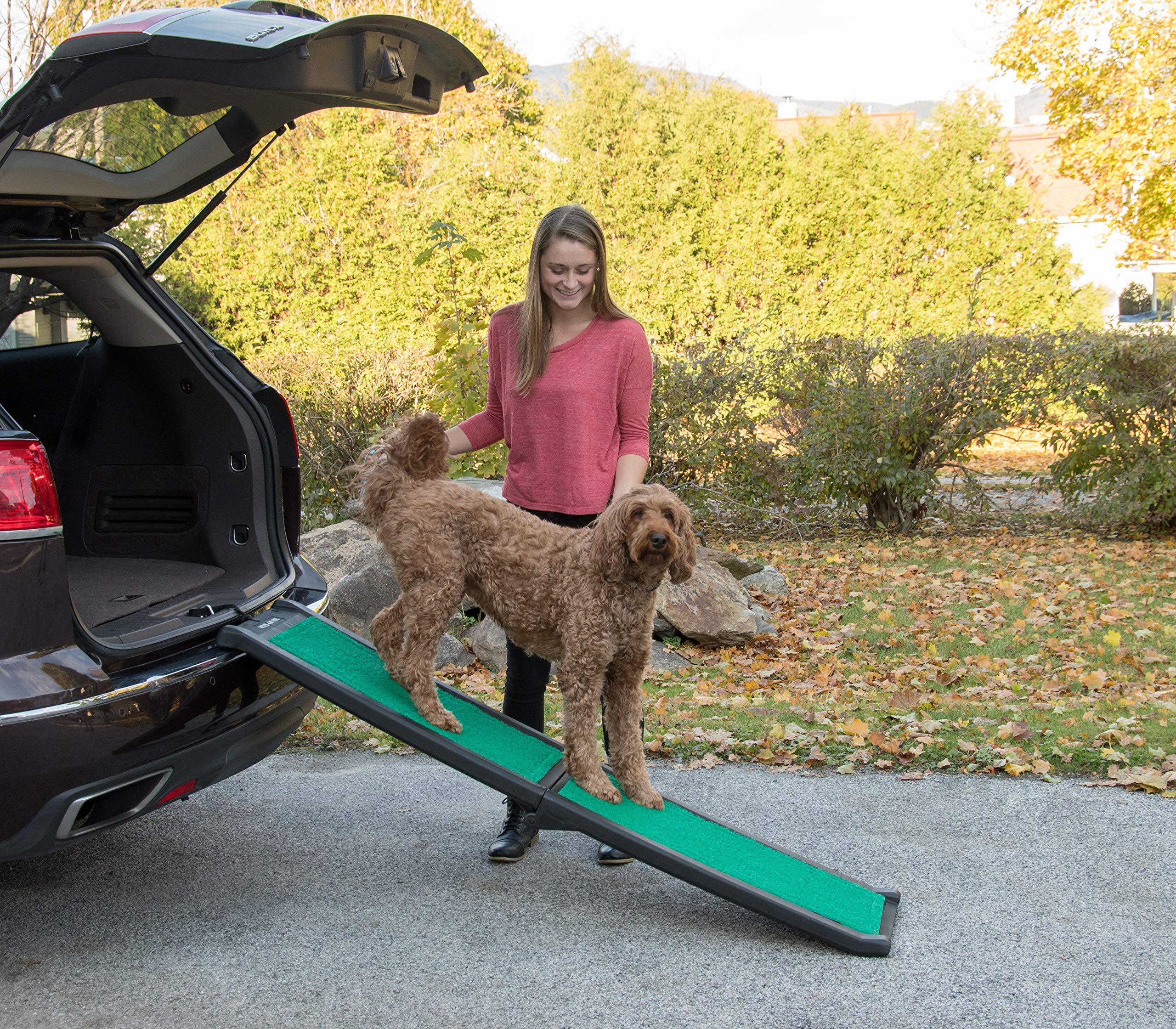 Pet Gear Travel Lite Ramp With Supertrax Surface For Maximum Traction, 4 Models To Choose From, 66 In. Long, Supports 150 -200 Lbs, Find The Best Fit For Your Pet