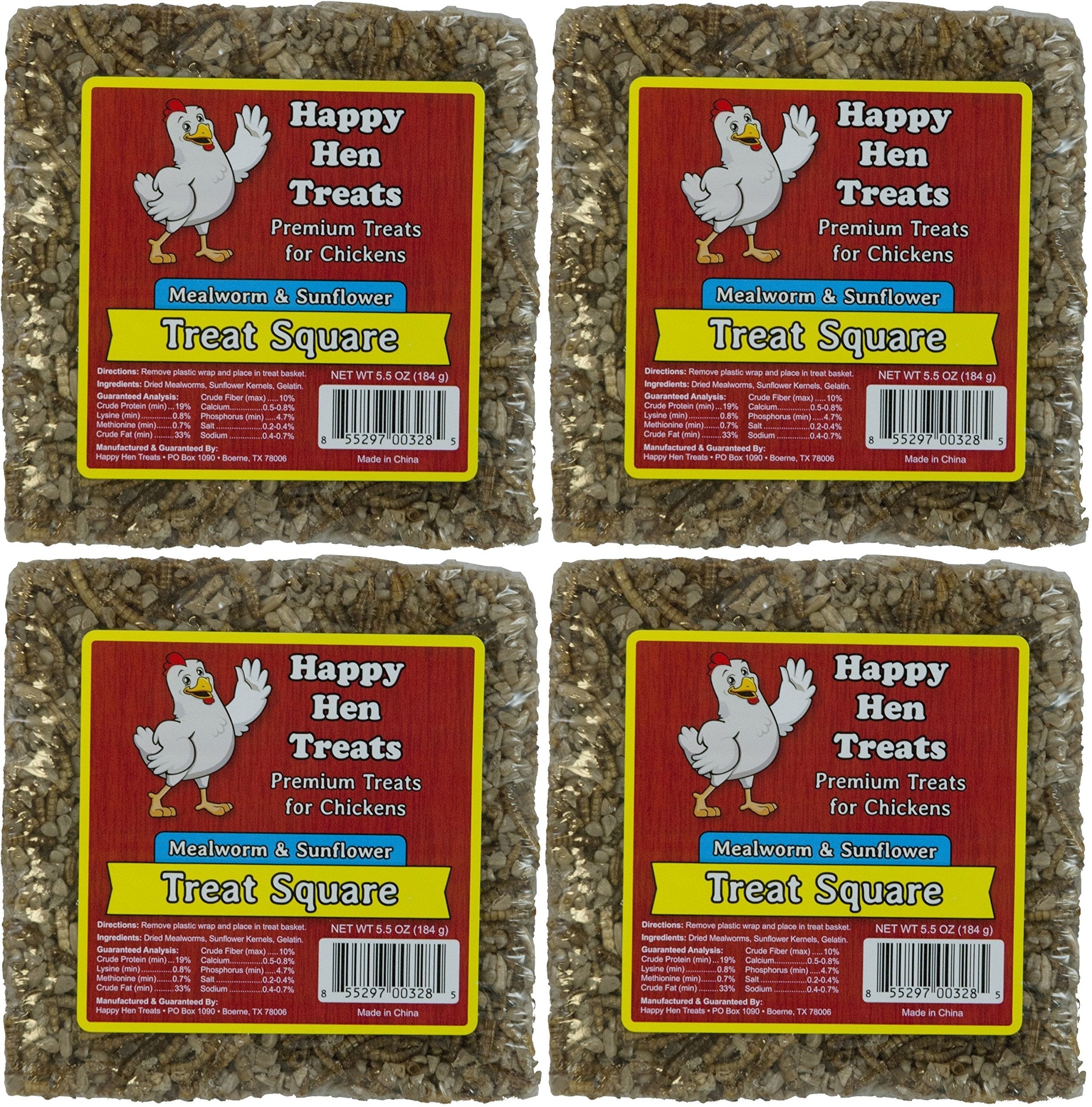 Happy Hen Treats Treat for Pets, Mealworm and Sunflower, 5.5-Ounce - 4 Pack
