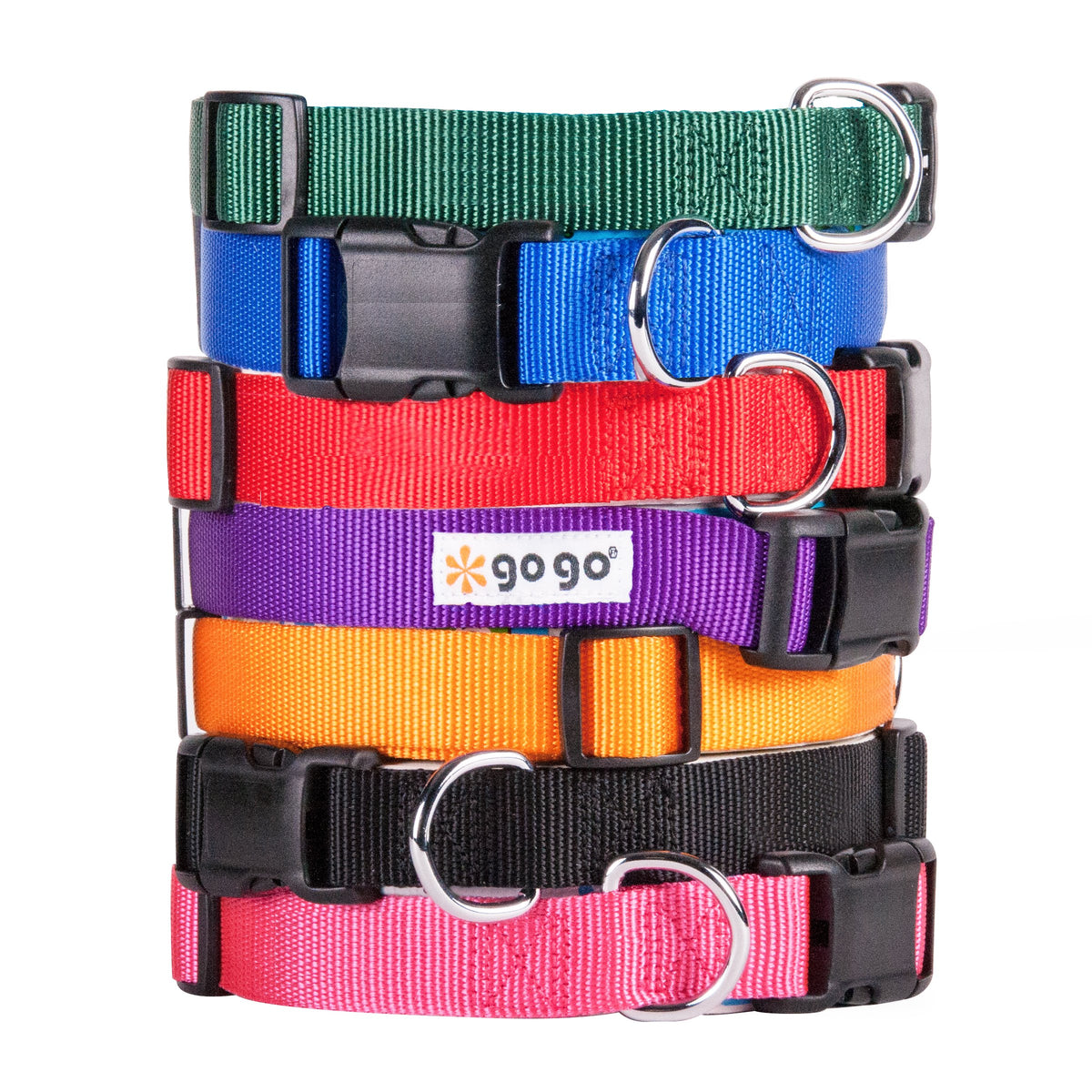 Gogo Pet Products Comfy Nylon 3/8-Inch Adjustable Pet Collar, X-Small, Red