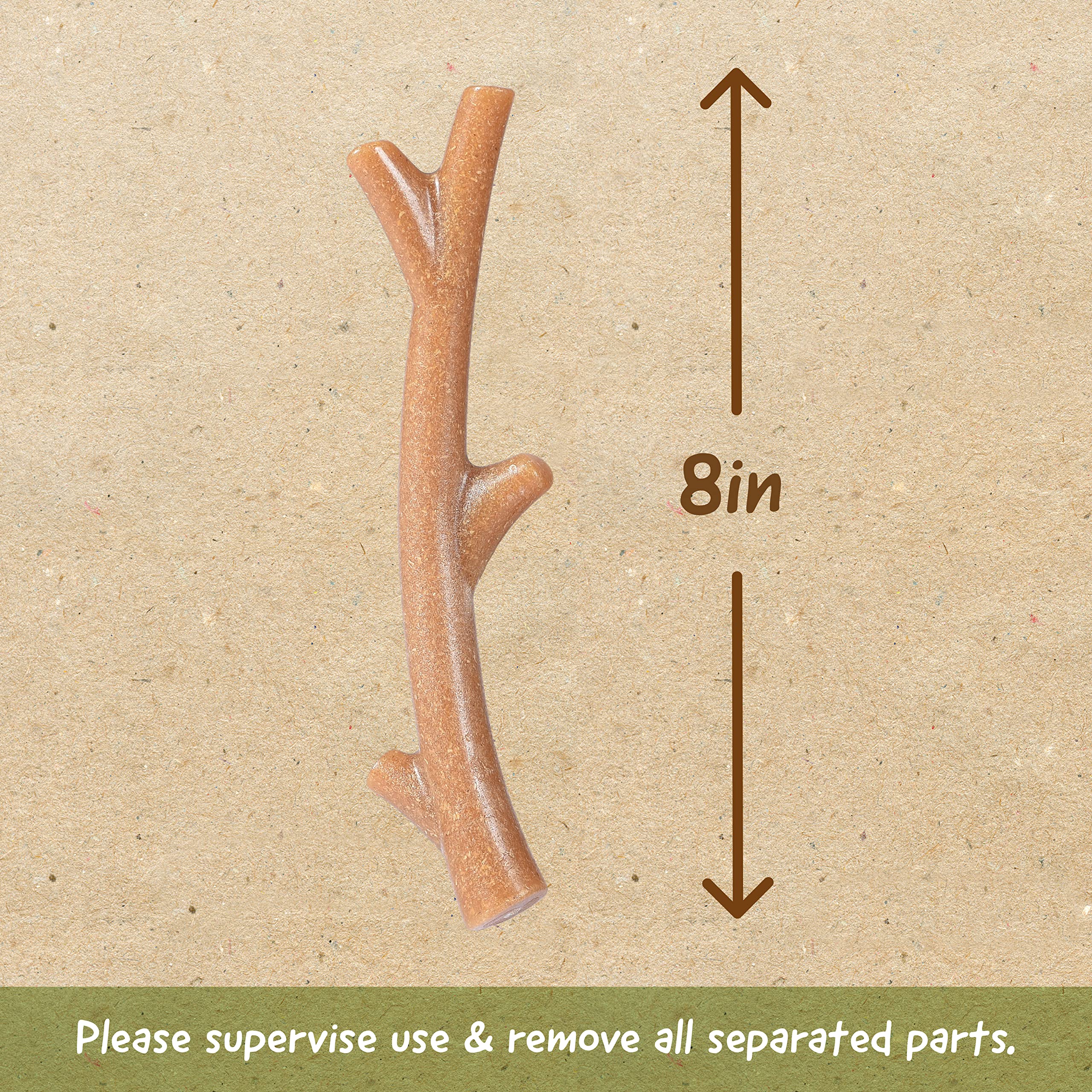 Arm & Hammer For Pets Barkies Tree Branch Compressed Wood Collection, 8 Inch Bacon Flavored Wood Blend Chew Toy For Dogs | Faux Stick, Splinter-Free, Safer & Durable Alternative To Chewing Sticks