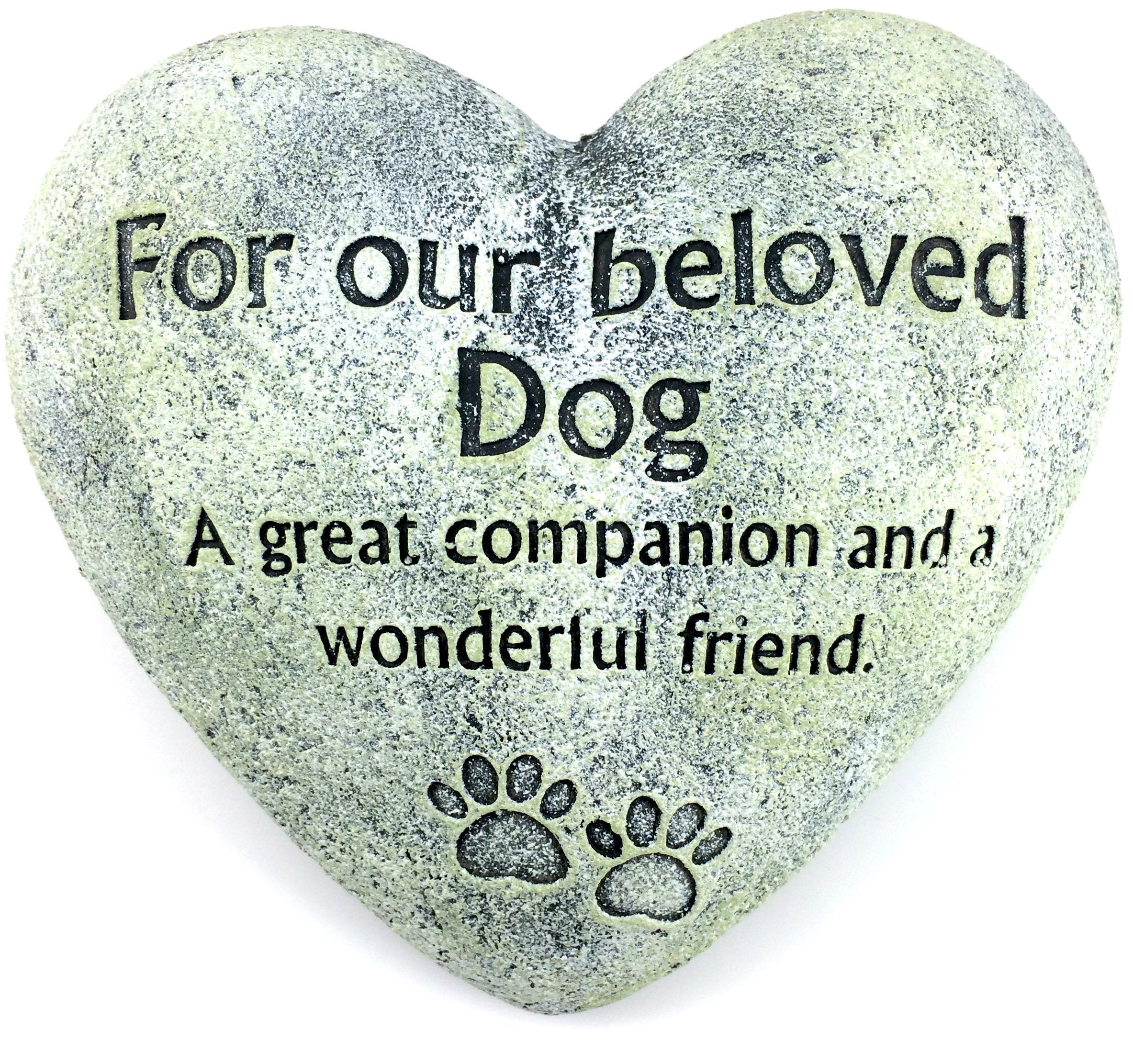 Pet Memorial Stone Heart Shape, Dog