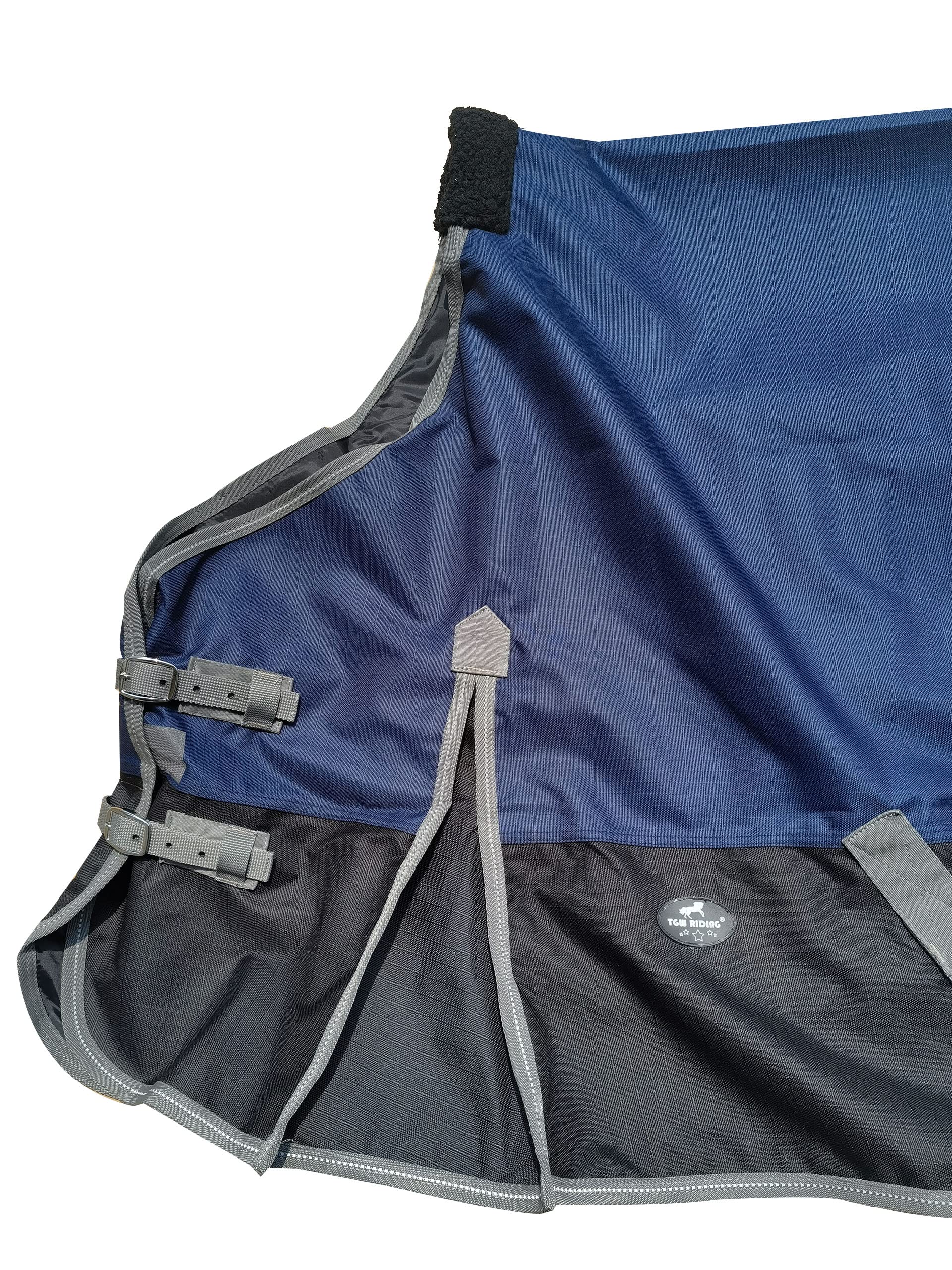 1200Denier Waterproof And Breathable Horse Sheet Tgw Rding Horse Blanket (76'', Navy Blue)