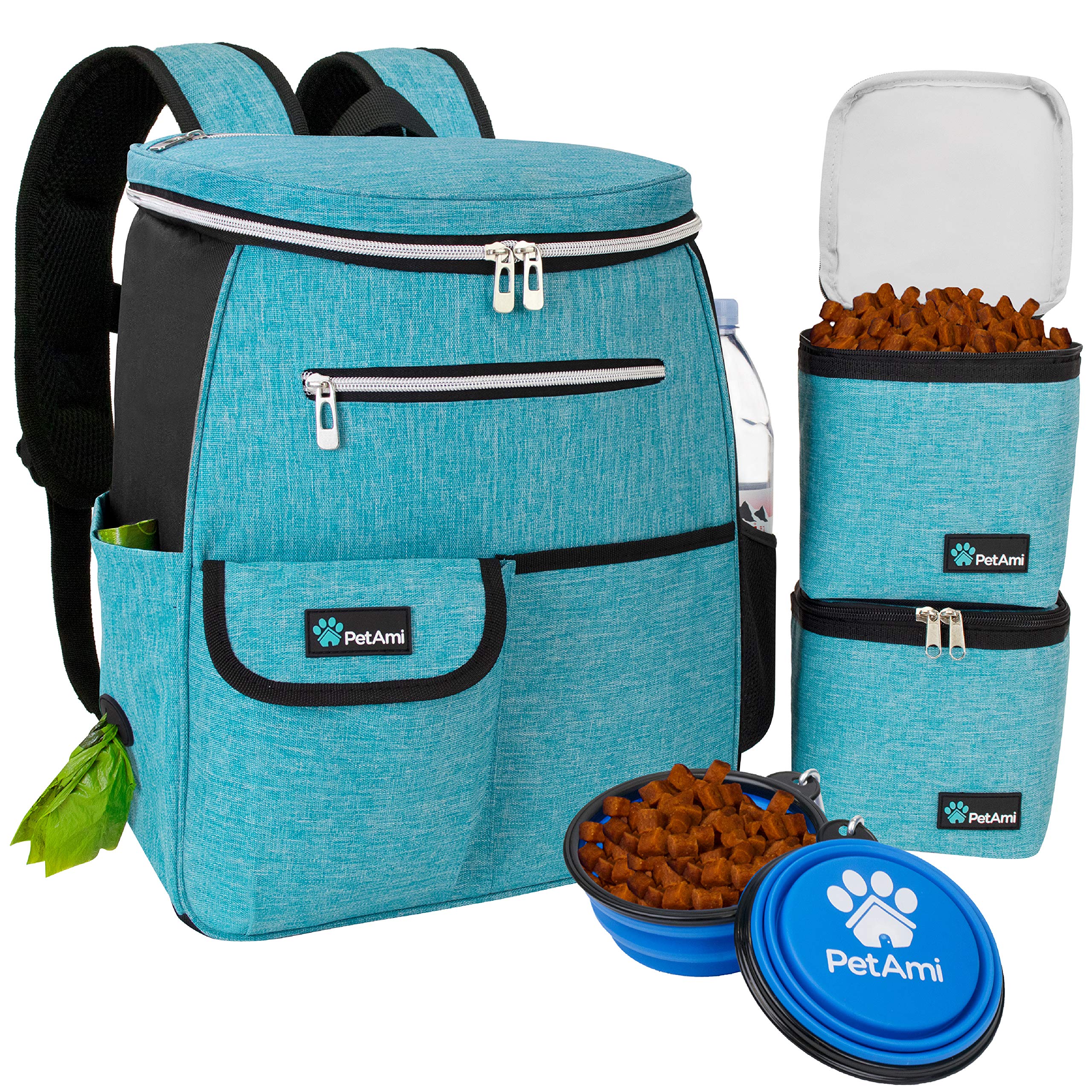 PetAmi Dog Travel Bag Backpack, Airline Approved Dog Bags for Traveling, Puppy Diaper Bag Supplies, Pet Camping Essentials Hikin