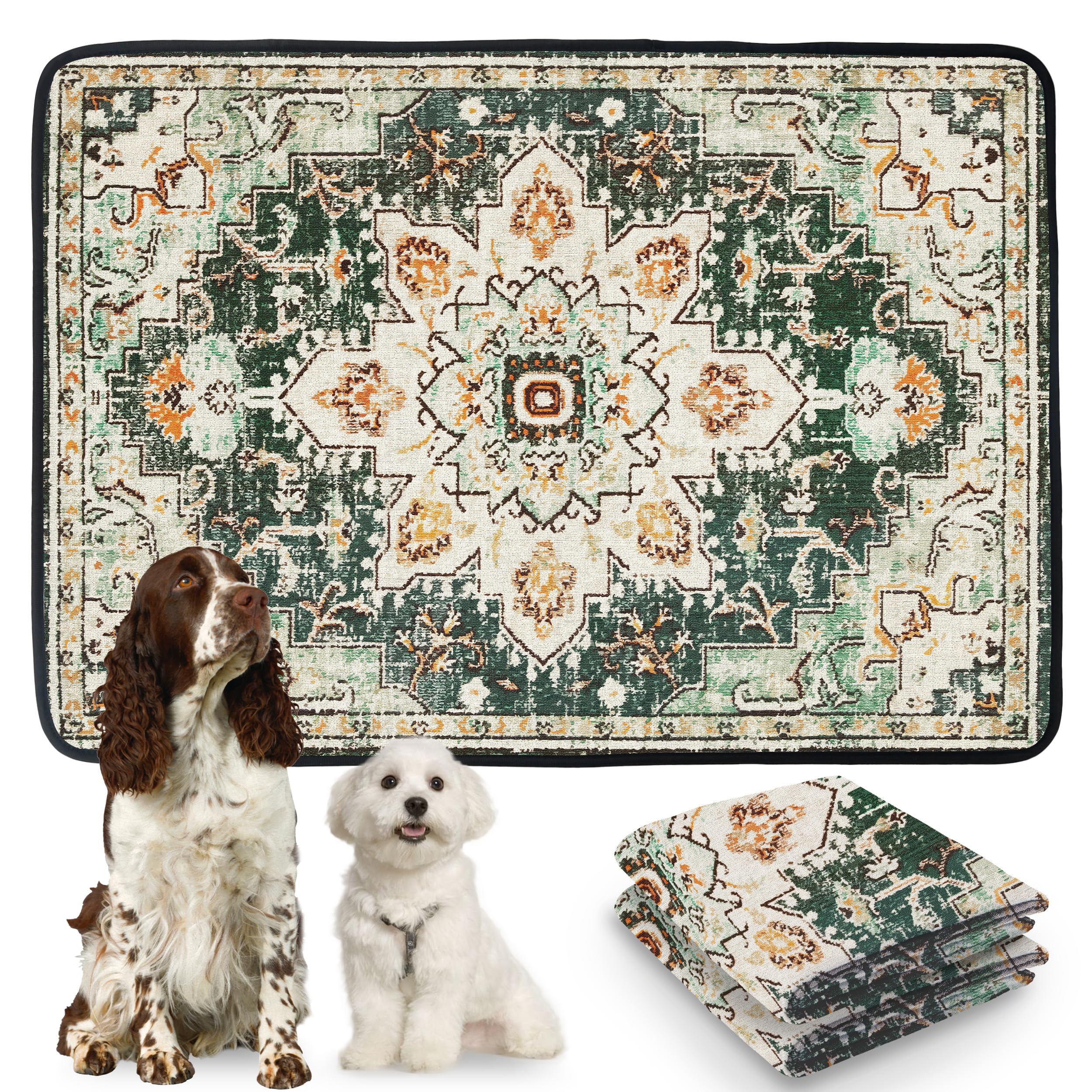 Patiencet Washable Pee Pads For Dogs, 36'' X 48'' Super Absorbent Leakproof Reusable Puppy Pads, 2 Pack Dog Training Pad Potty P