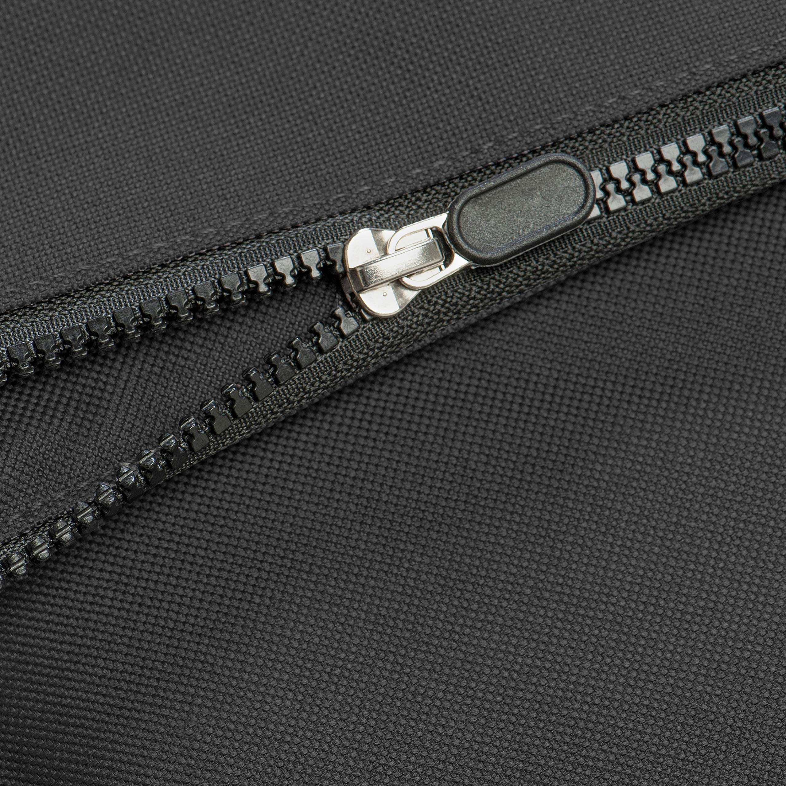 Furhaven Deluxe Multi-Panel Hard Bottom Platform Bridge Backseat Protector w/ Travel Bag - Black, One Size