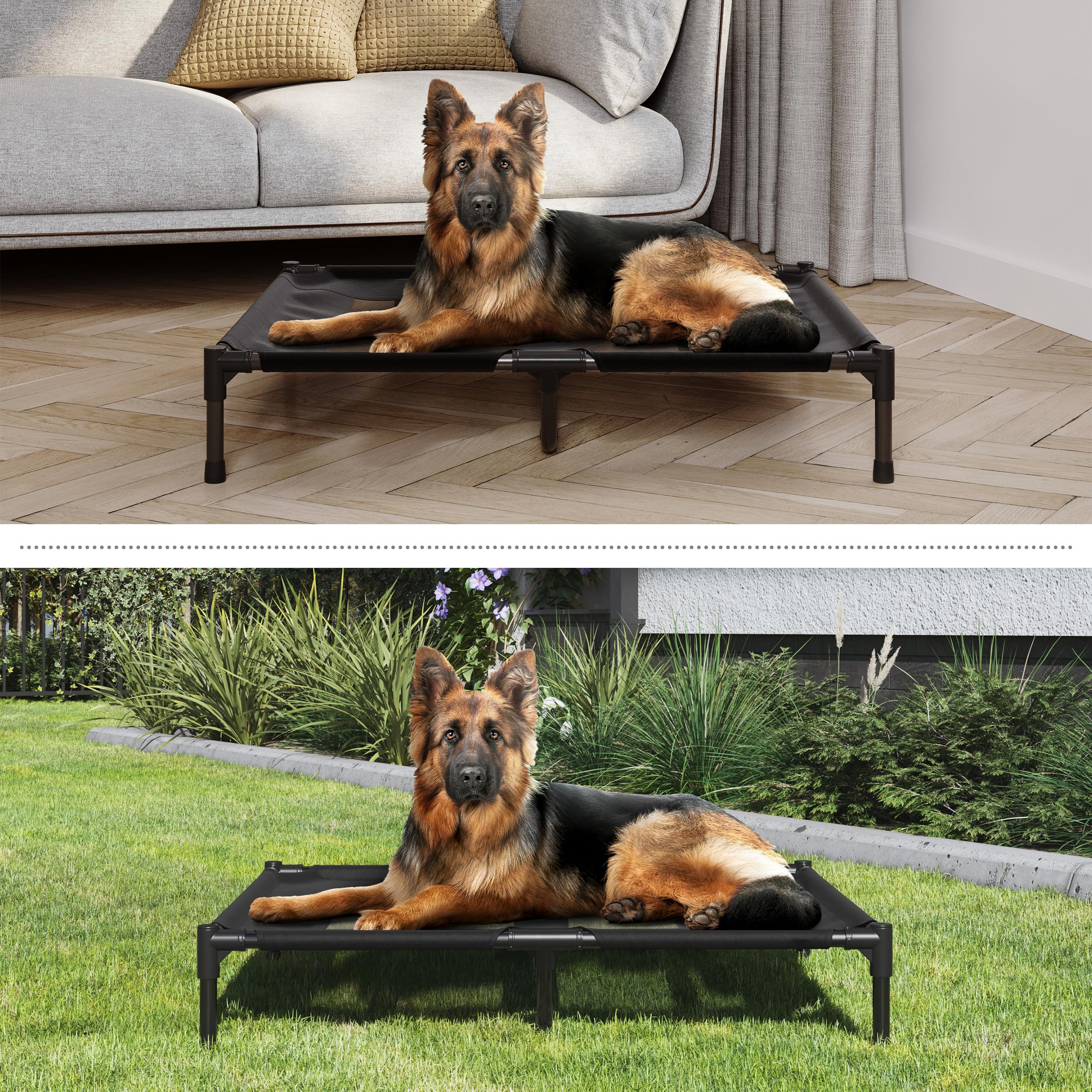Petmaker Elevated Dog Bed - 36X30-Inch Portable Pet Bed With Non-Slip Feet - Indoor/Outdoor Dog Cot Or Puppy Mattress For Pets U