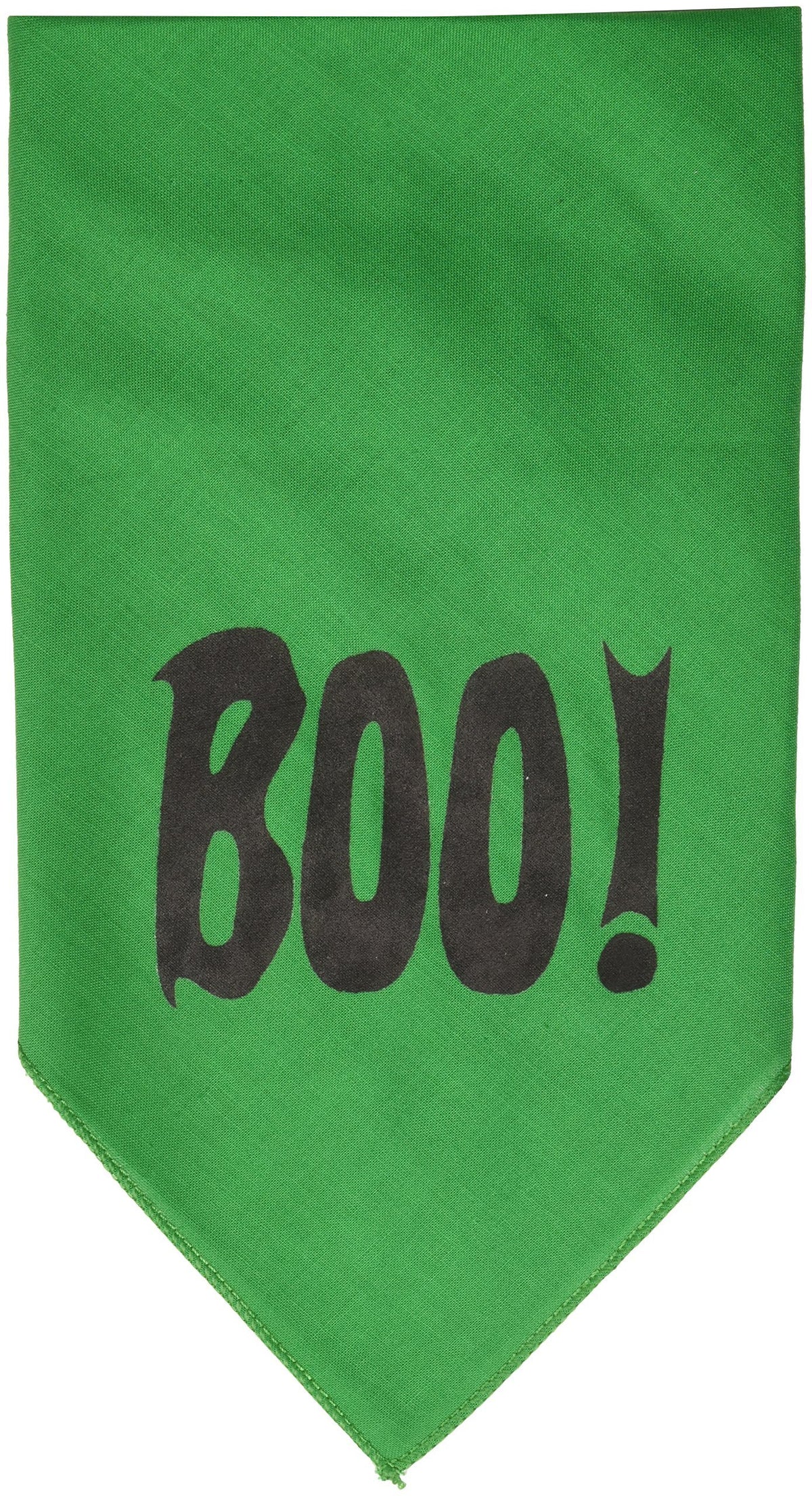 Halloween Pet and Dog Bandana, Screen Printed, &quot;Boo&quot; Emerald Green Small