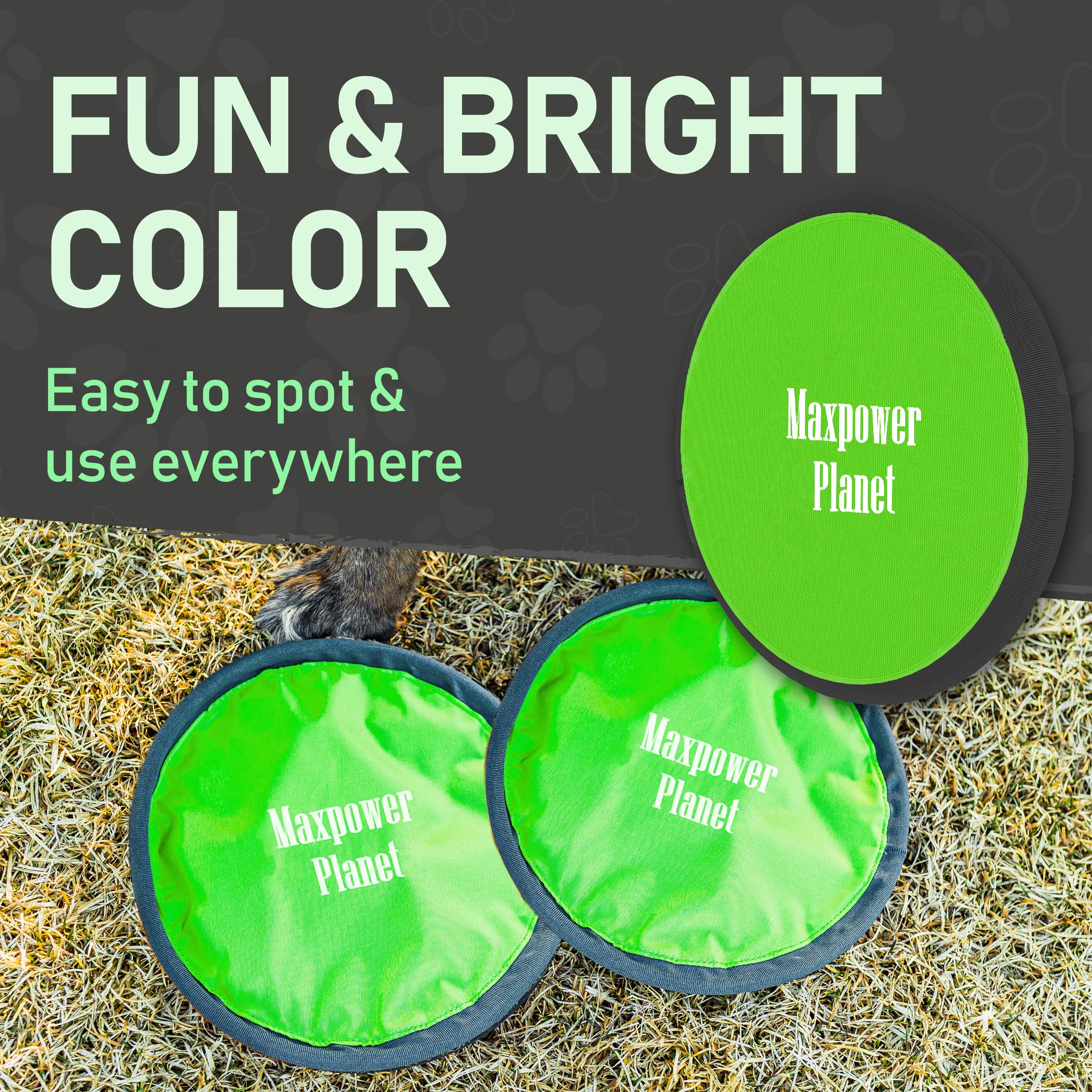 Maxpower Planet 10 Dog Flying Disc X2 Pack - Soft to Catch Dog Toy - Gliding Toy for Pets - Lightweight Flying Disc - Easy to Sp