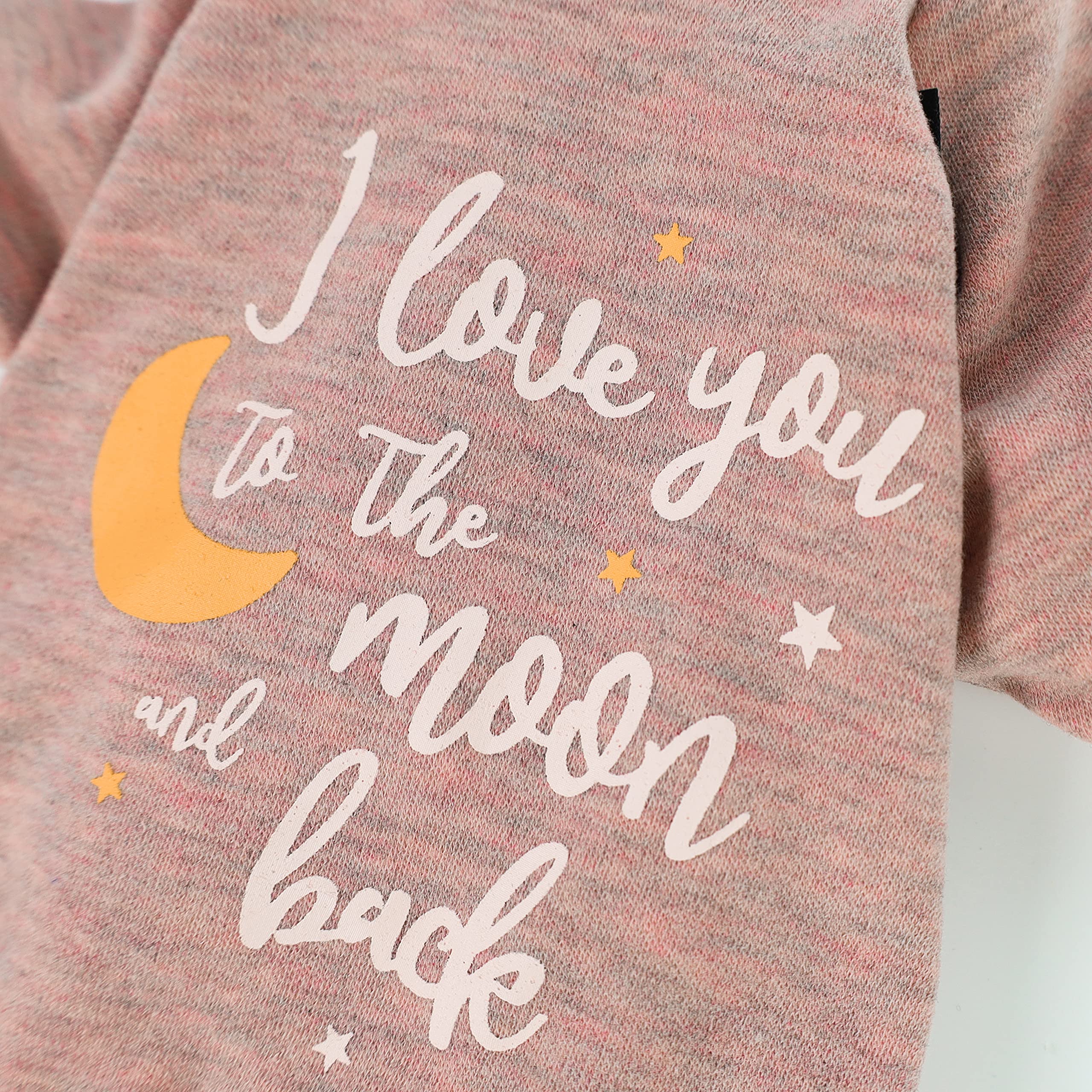 Fitwarm Lightweight Velvet Dog Pajamas Thermal Pjs I Love You To The Moon And Back Paw-Some Sleeper Puppy Clothes Stretchy Doggie Onesie Pet Shirt Cat Jammies Pink X-Small