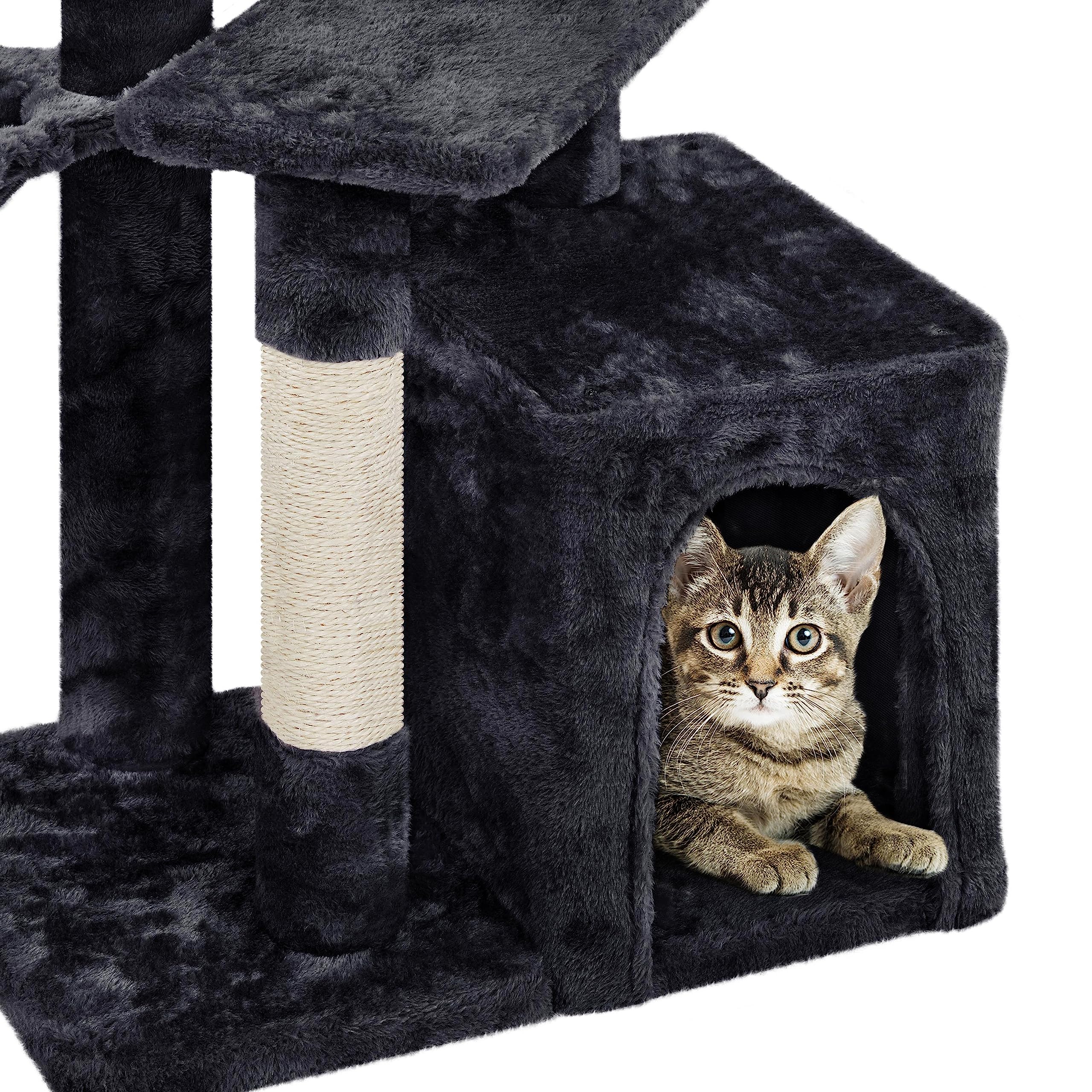 Yaheetech Cat Tree For Indoor Cats, 34In Cat Tower Cat Condo, Cat Furniture Activity Center Cat Bed Furniture W/Dangling Ball For Indoor Cat Kittens