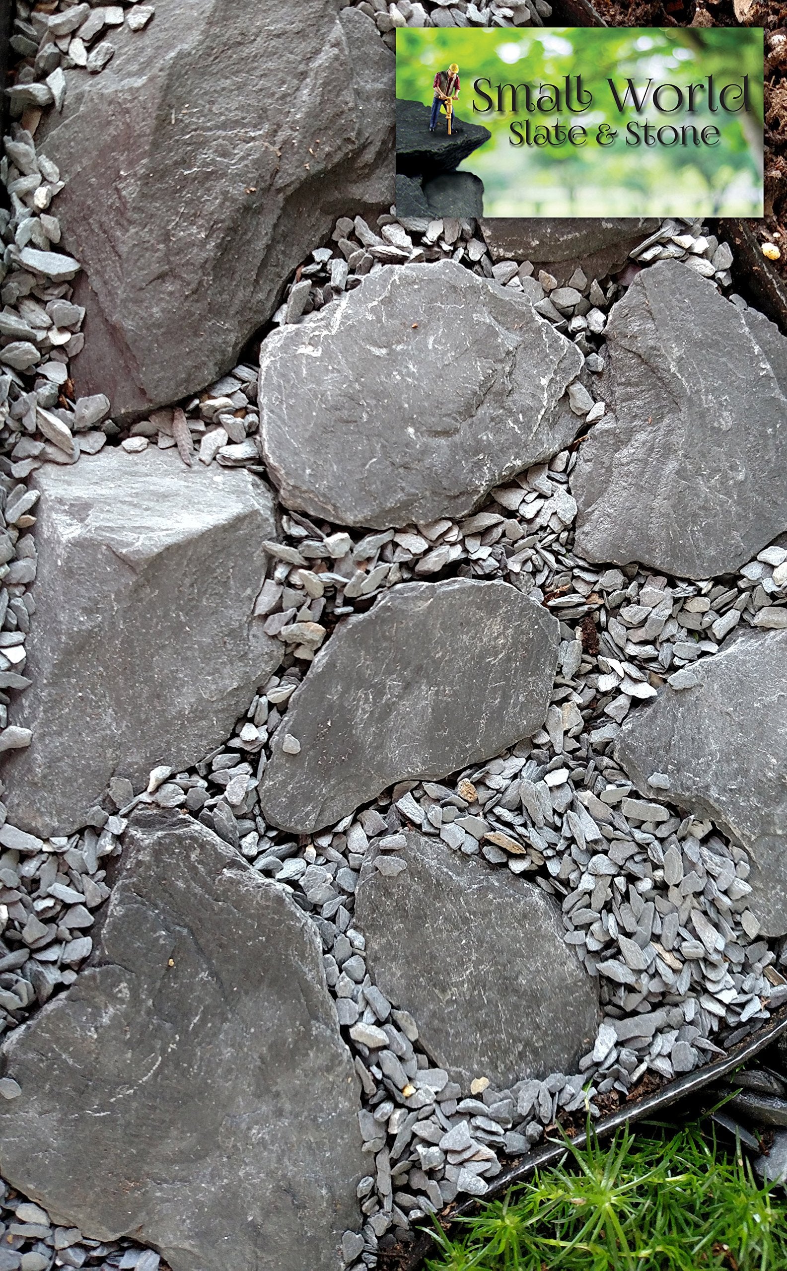 Natural Slate Stone 1 to 3 Inches - USA Sourced and Packaged for Aquascaping Aquariums, Terrariums, Paludariums, Reptile Enclosu