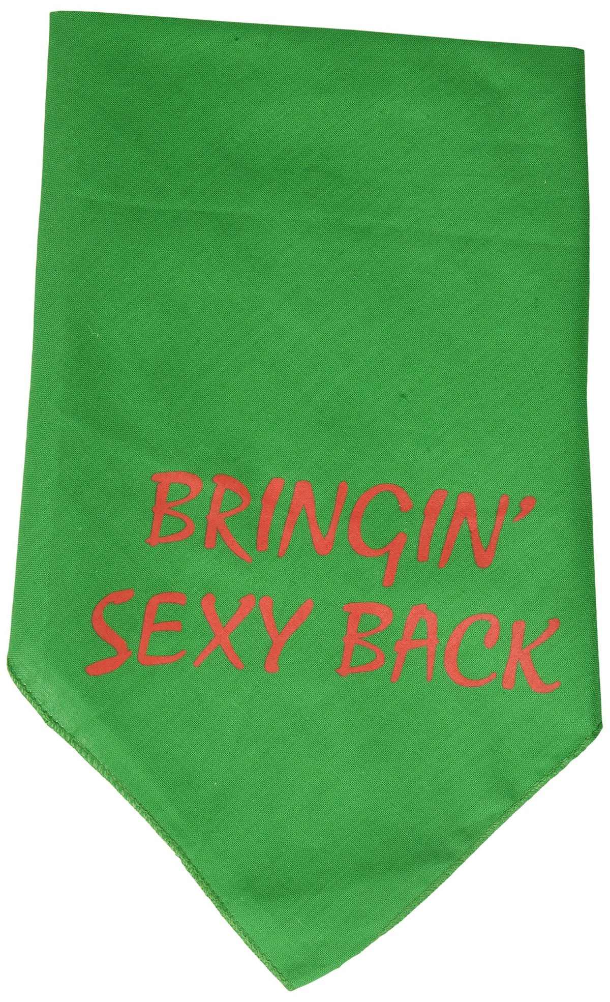 Pet and Dog Bandana Screen Printed, &quot;Bringin Sexy Back&quot; Emerald Green Small