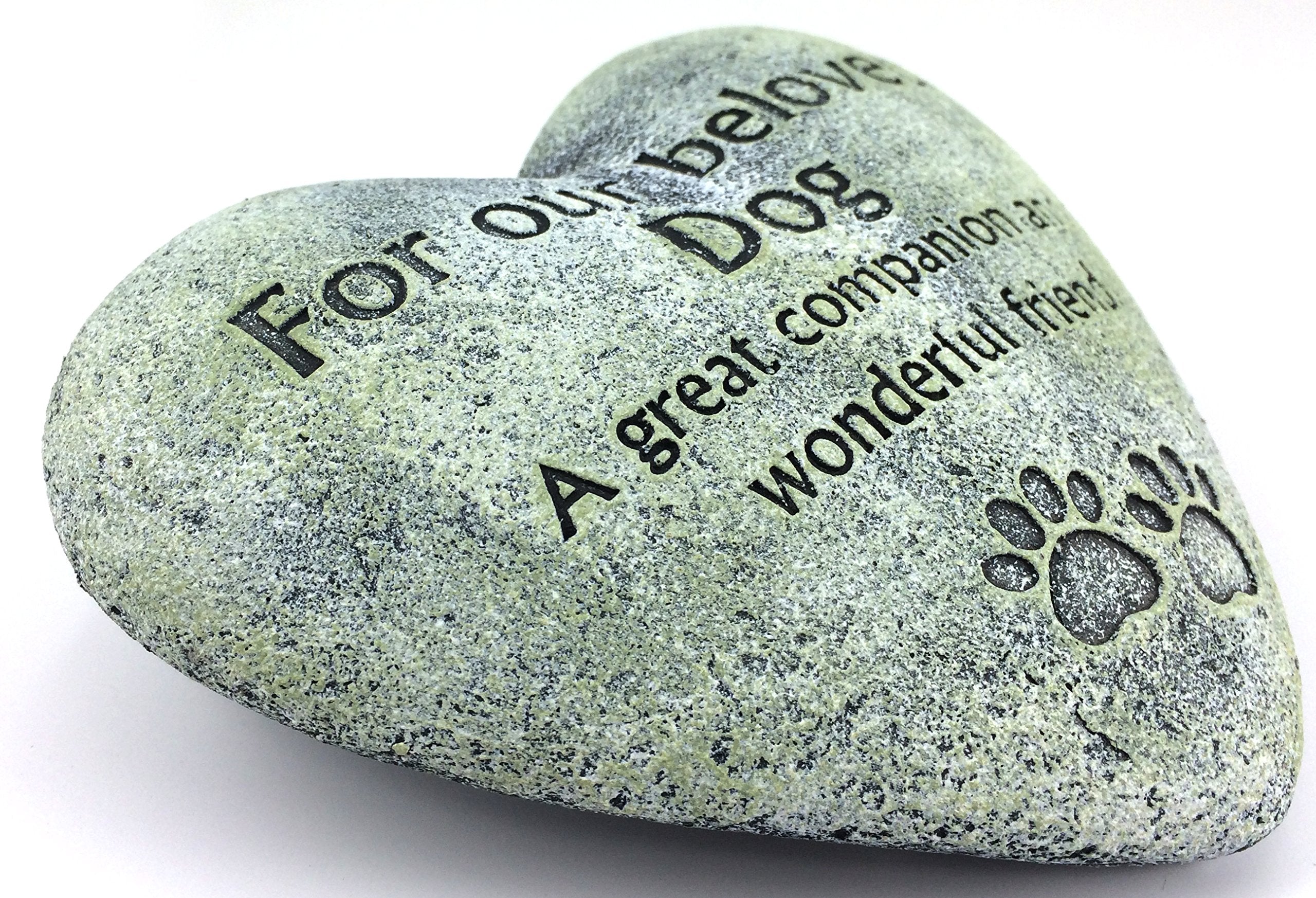 Pet Memorial Stone Heart Shape, Dog