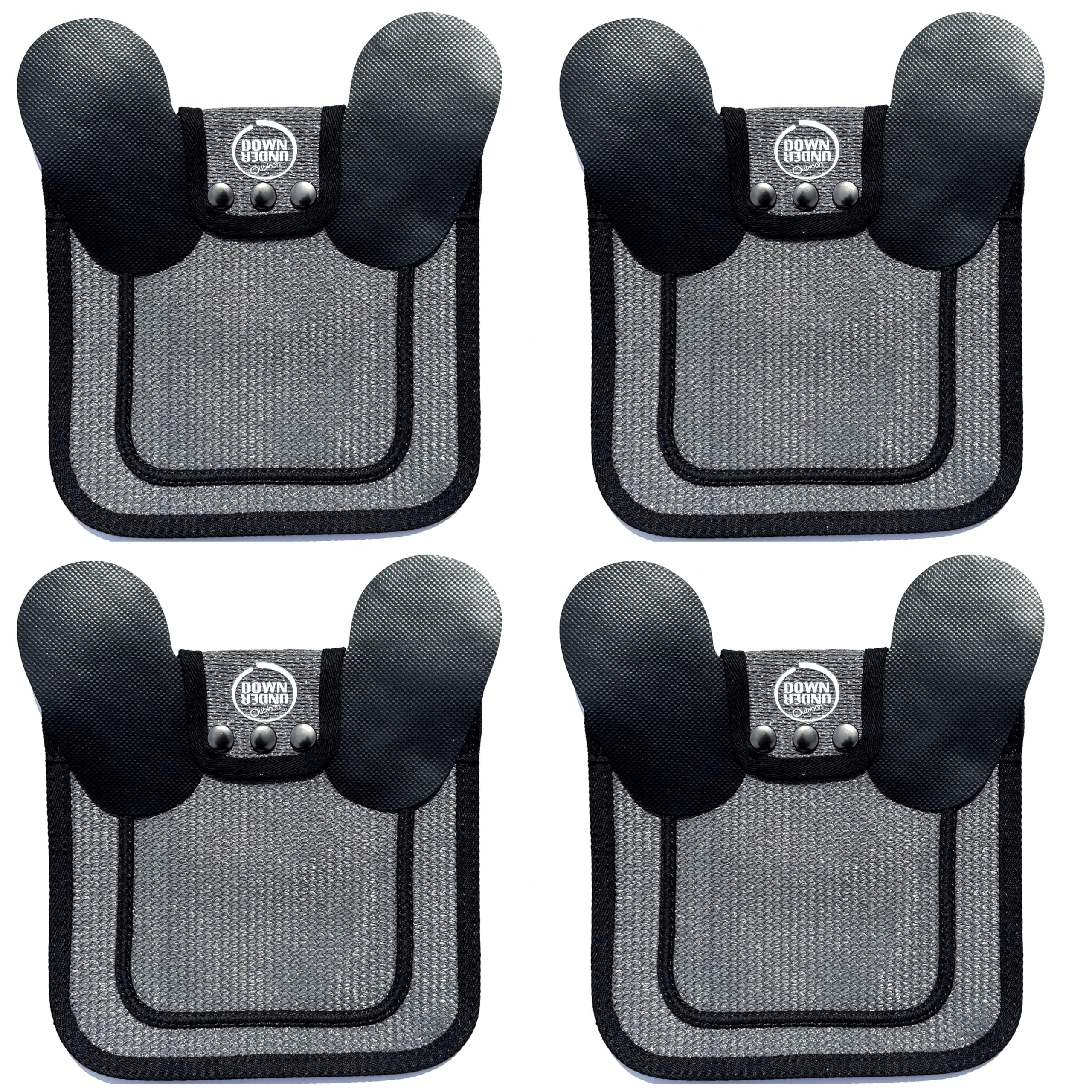 DOWN UNDER OUTDOORS Premium Chicken Saddle 4 Pack - Adjustable Straps for Medium & Large Hens, Grey Mesh Poultry Protector & Care Supplies