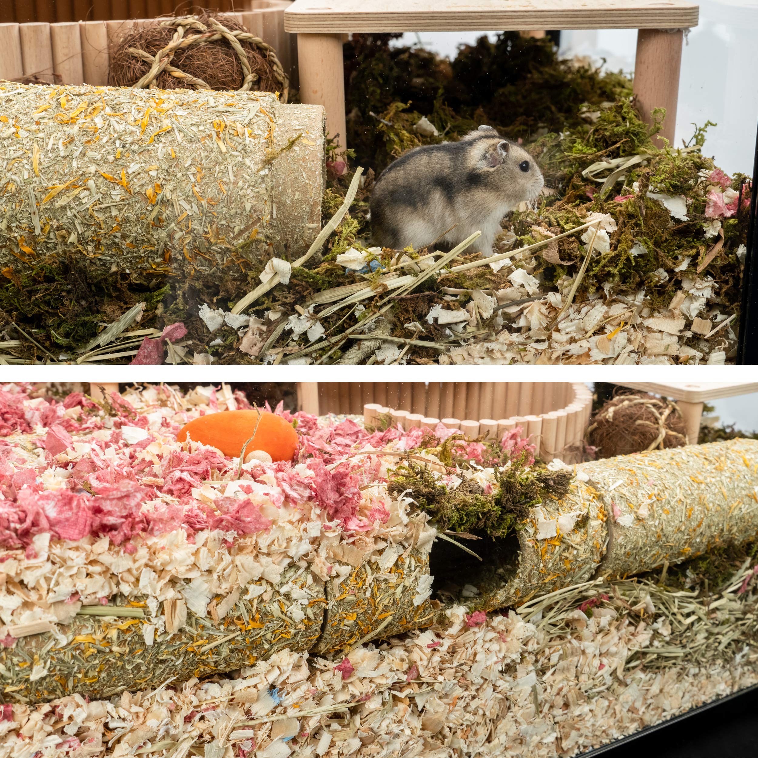 Niteangel Creative & Composable Hamster Tunnel - Diy & Build Unique Tube Burrow As Hideout For Small Sized Animals Like Hamsters Mouse Gerbils Mice (Corner)
