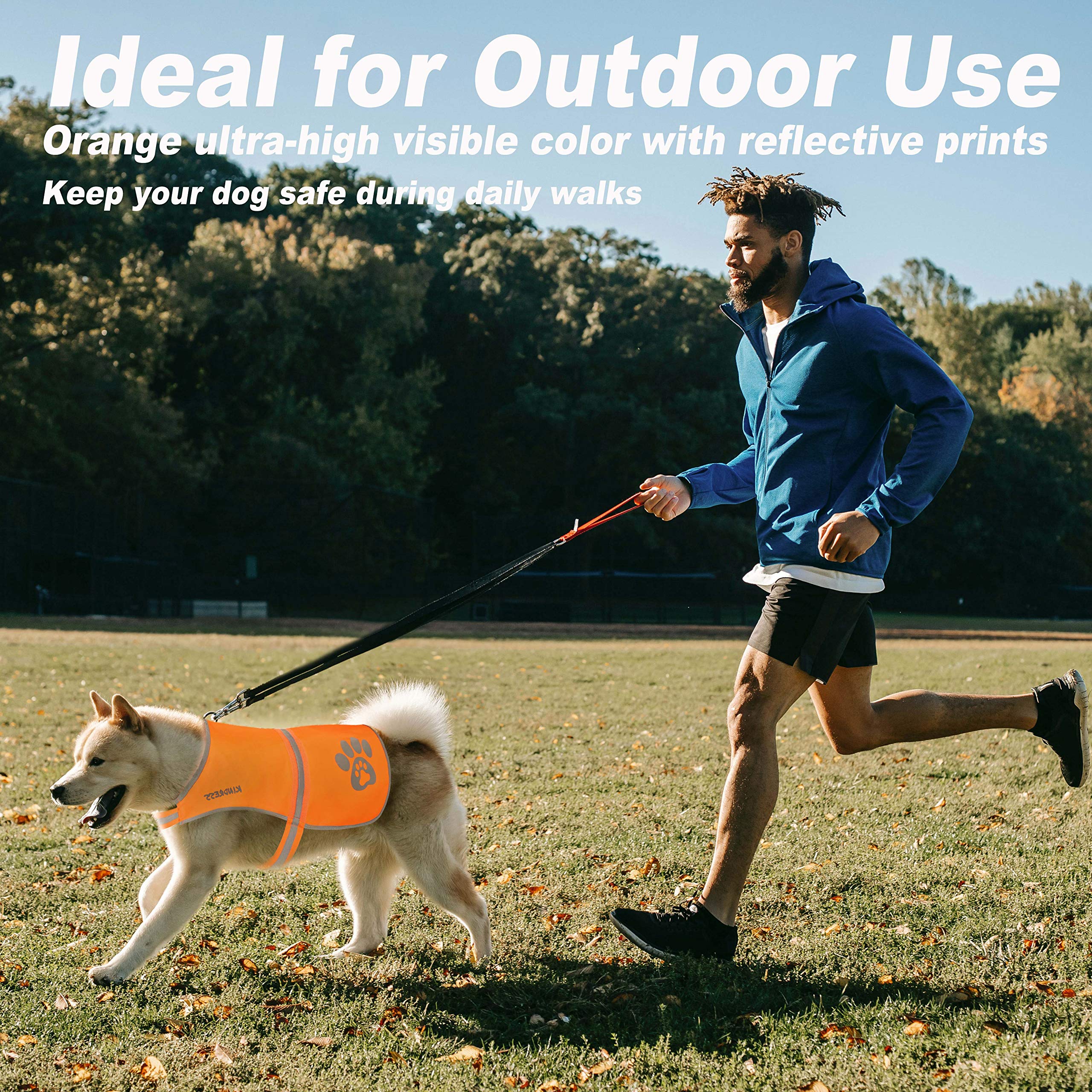 SPOFLY Reflective Safety Vest, High Visibility Keep Dogs Visible Outdoor Activity Day and Night, Hunting and Walking, Jacket for