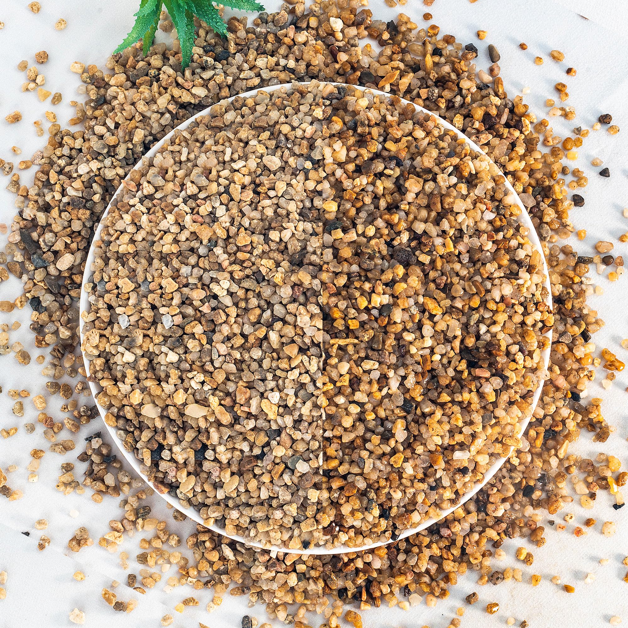 VINICS 20 lbs Aquarium Gravel, 2-4mm Fish Tank Gravel, Succulent Cactus Pea Gravel for Indoor Plants, River Rocks for Gardening,