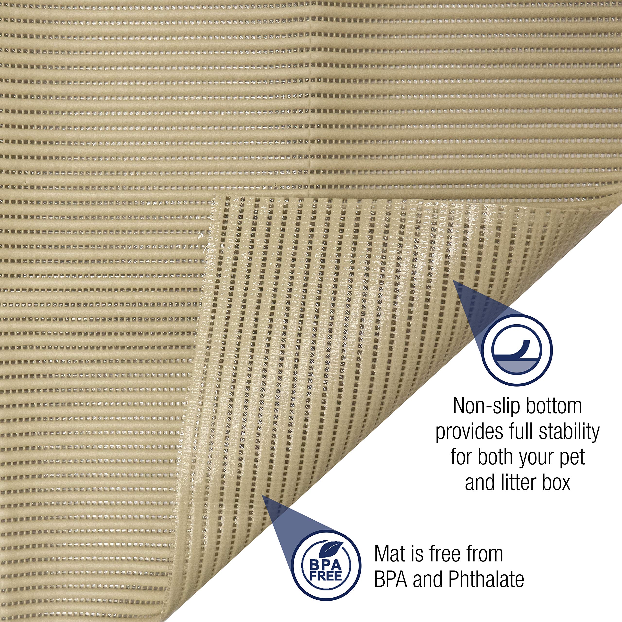 Fresh Kitty Durable Xl Jumbo Foam Litter Mat – Bpa And Phthalate Free, Water Resistant, Traps Litter From Box, Scatter Control, Easy Clean Mats 40'X25' (9027)