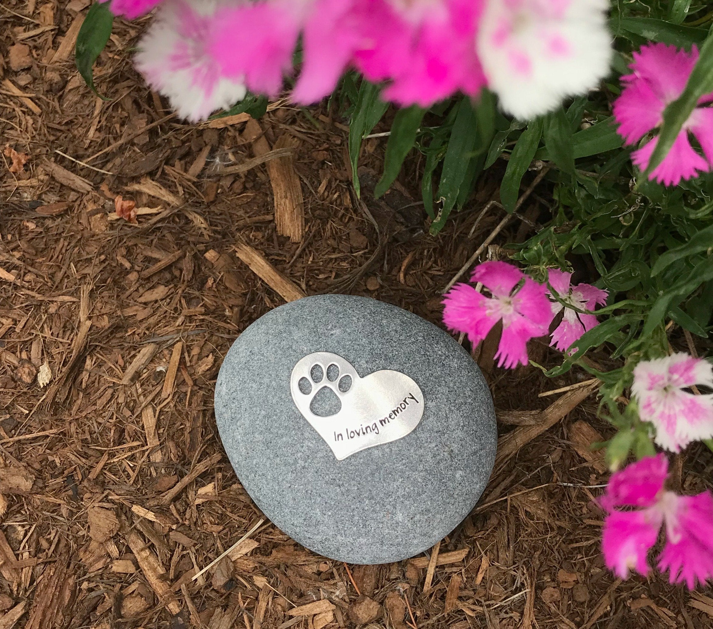 Quotable Cuffs Comforting Dog Memorial Gift - Sympathy Or Condolence Gift For Loss Of Pet - In Loving Memory Stone By Whitney Howard Designs