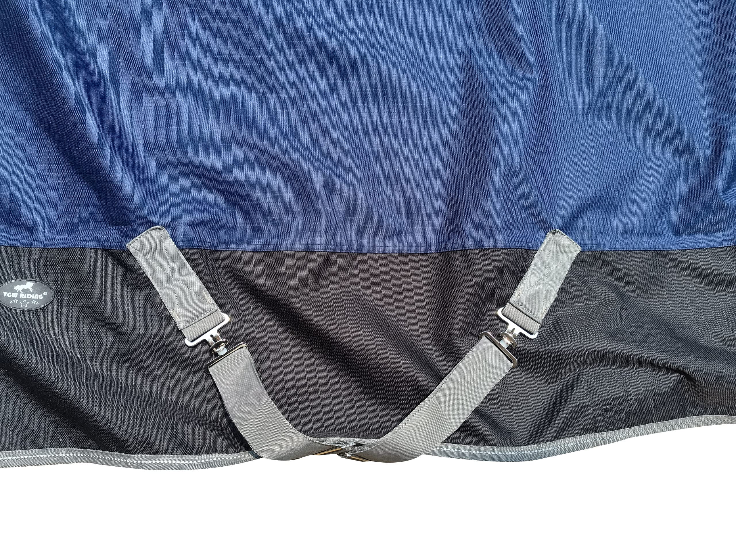 1200Denier Waterproof And Breathable Horse Sheet Tgw Rding Horse Blanket (80'', Navy Blue)