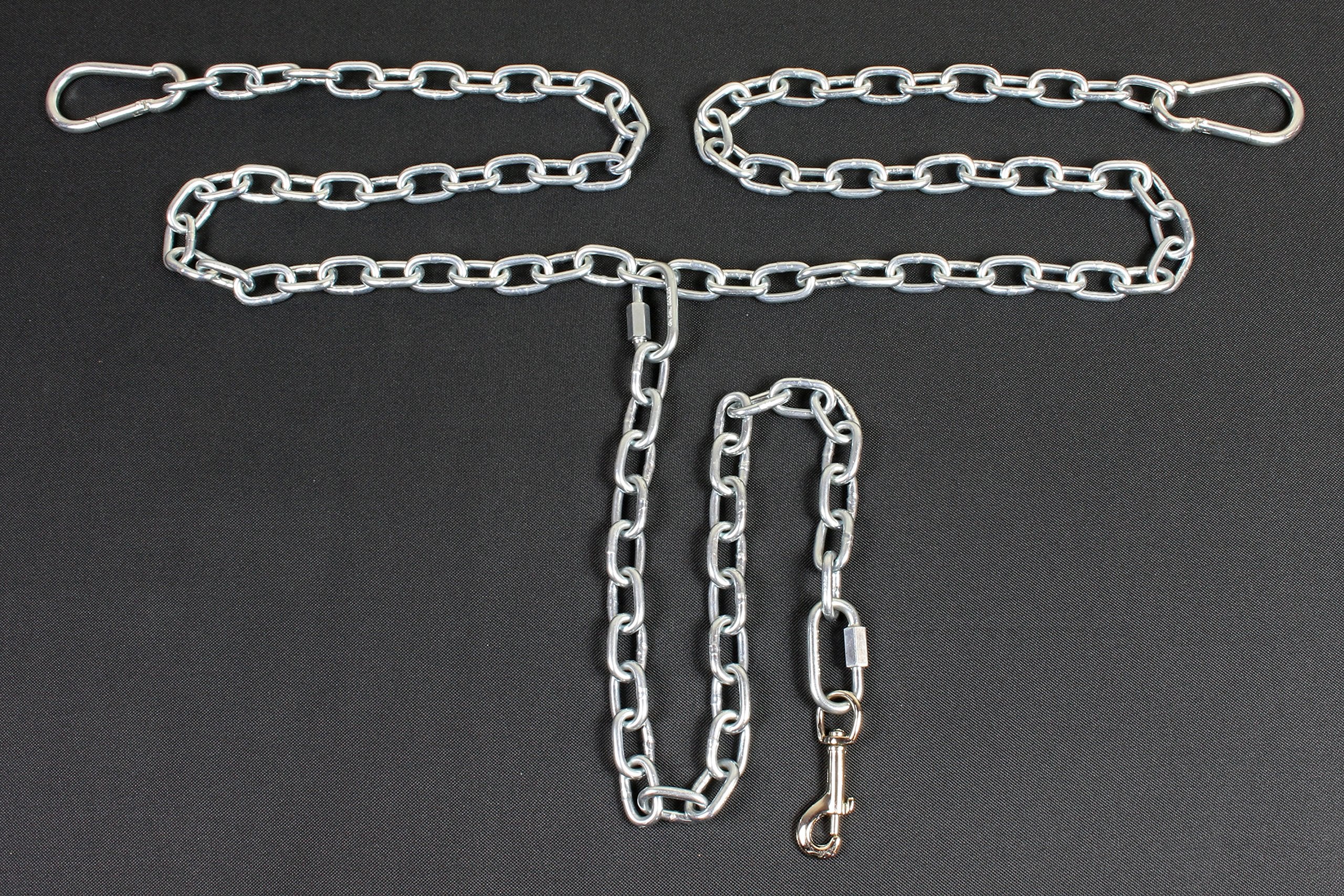 Bushwhacker Chew Proof Truck Bed Dog Tether Chain For Suv And Utv – Heavy-Duty Pet Leash Harness Vehicle Restraint Cable With Tie Down Out For Safe And Secure Pet Transportation