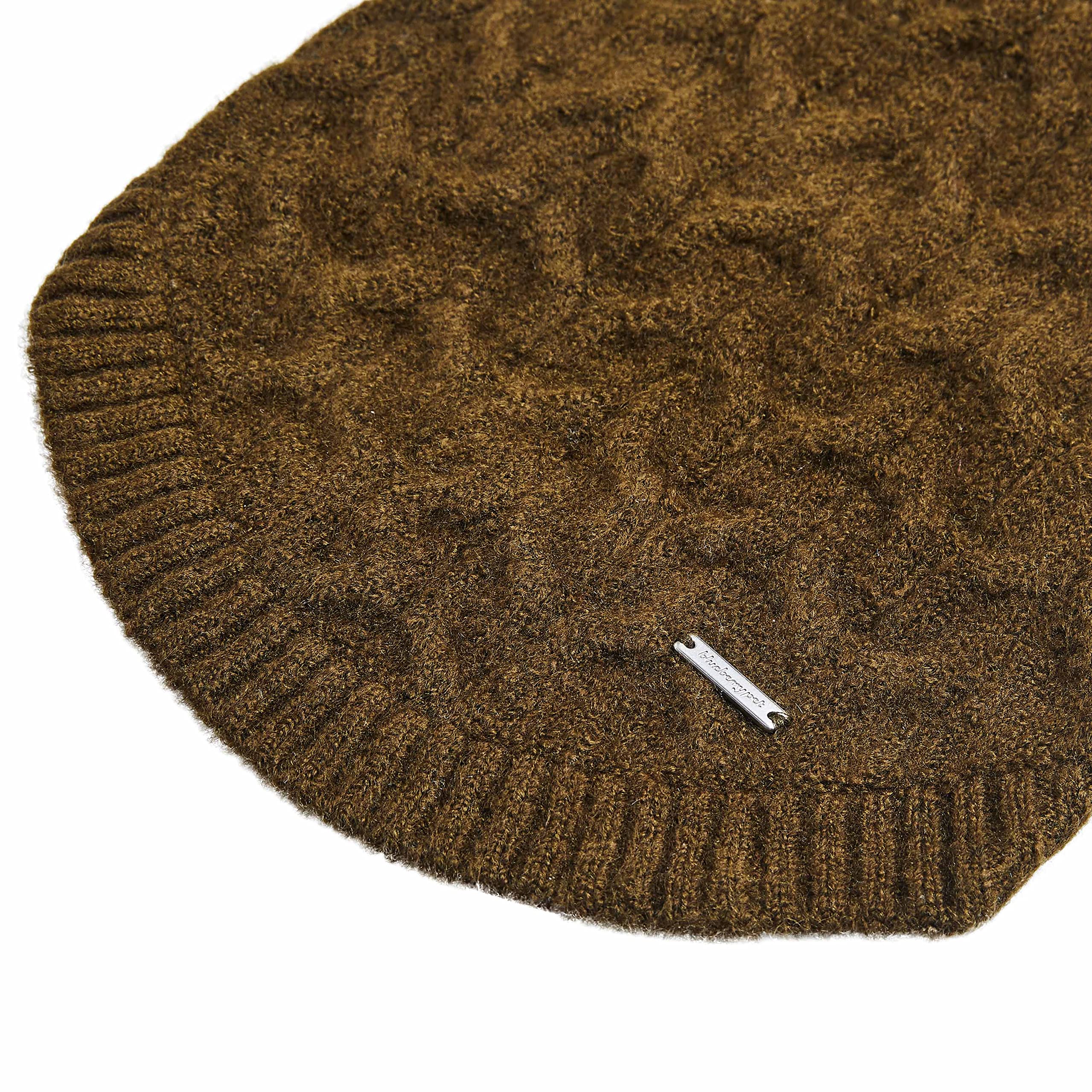 Blueberry Pet Classic Fuzzy Textured Knit Pullover Crew-Neck Dog Sweater In Dark Olive, Back Length 22', Pack Of 1 Clothes For Dogs