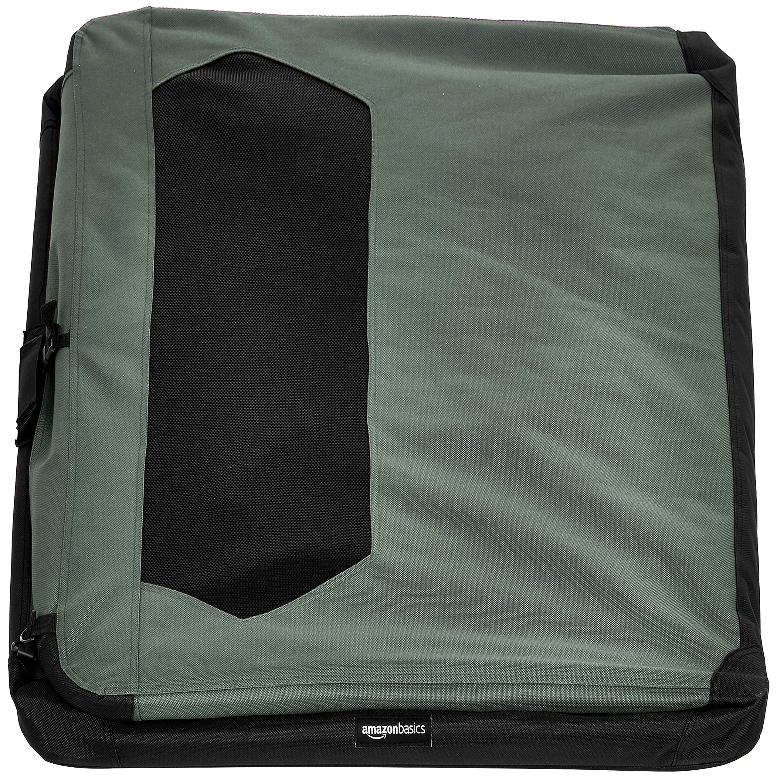 Amazon Basics Folding Portable Soft Pet Dog Crate Carrier Kennel, 42 X 31 X 31 Inches, Grey