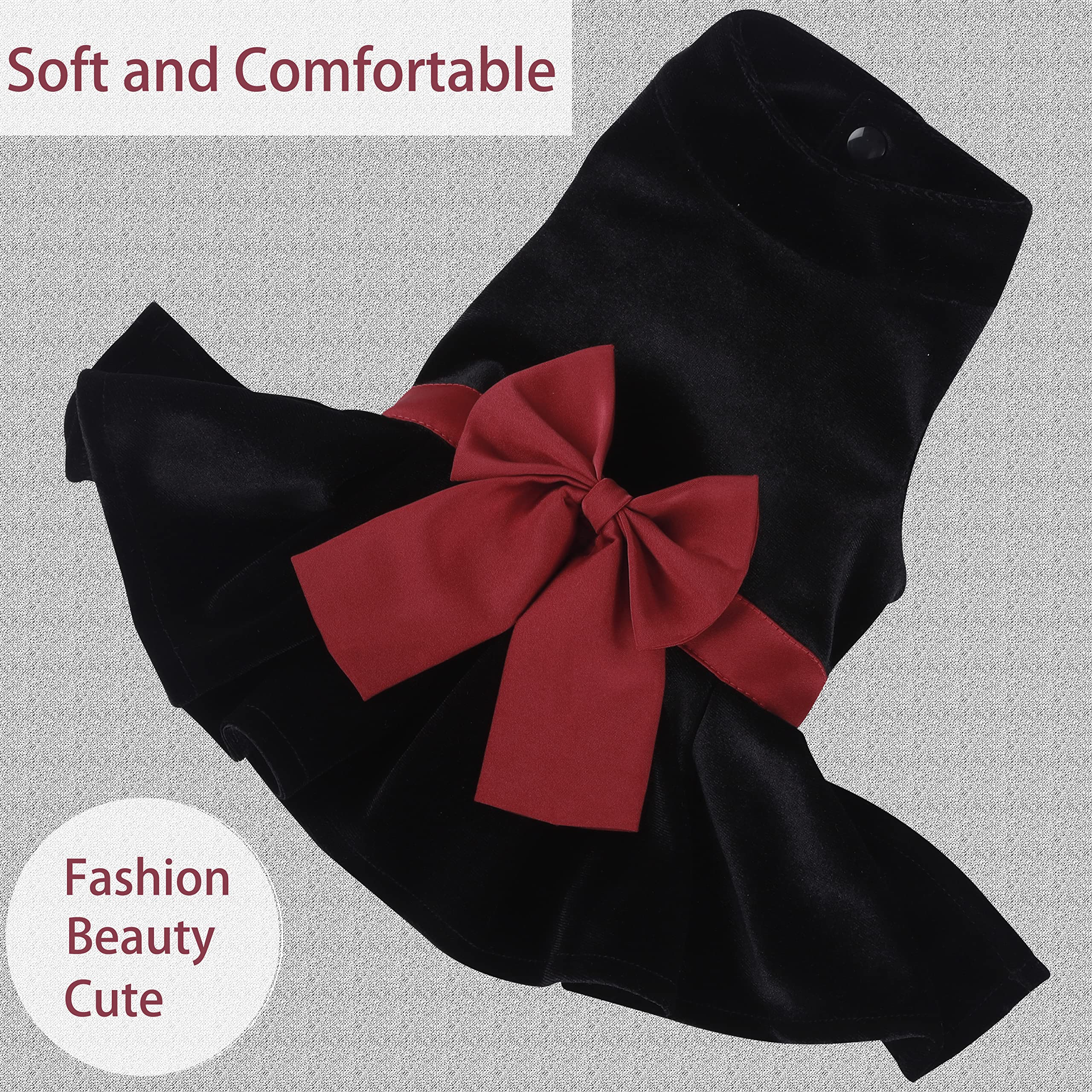 Pet Dresses For Small Dogs Cats Girl, Cute Princess Bowknot Dress Puppy Shirt All Weather Skirt Clothes Cat Apparel For Birthday