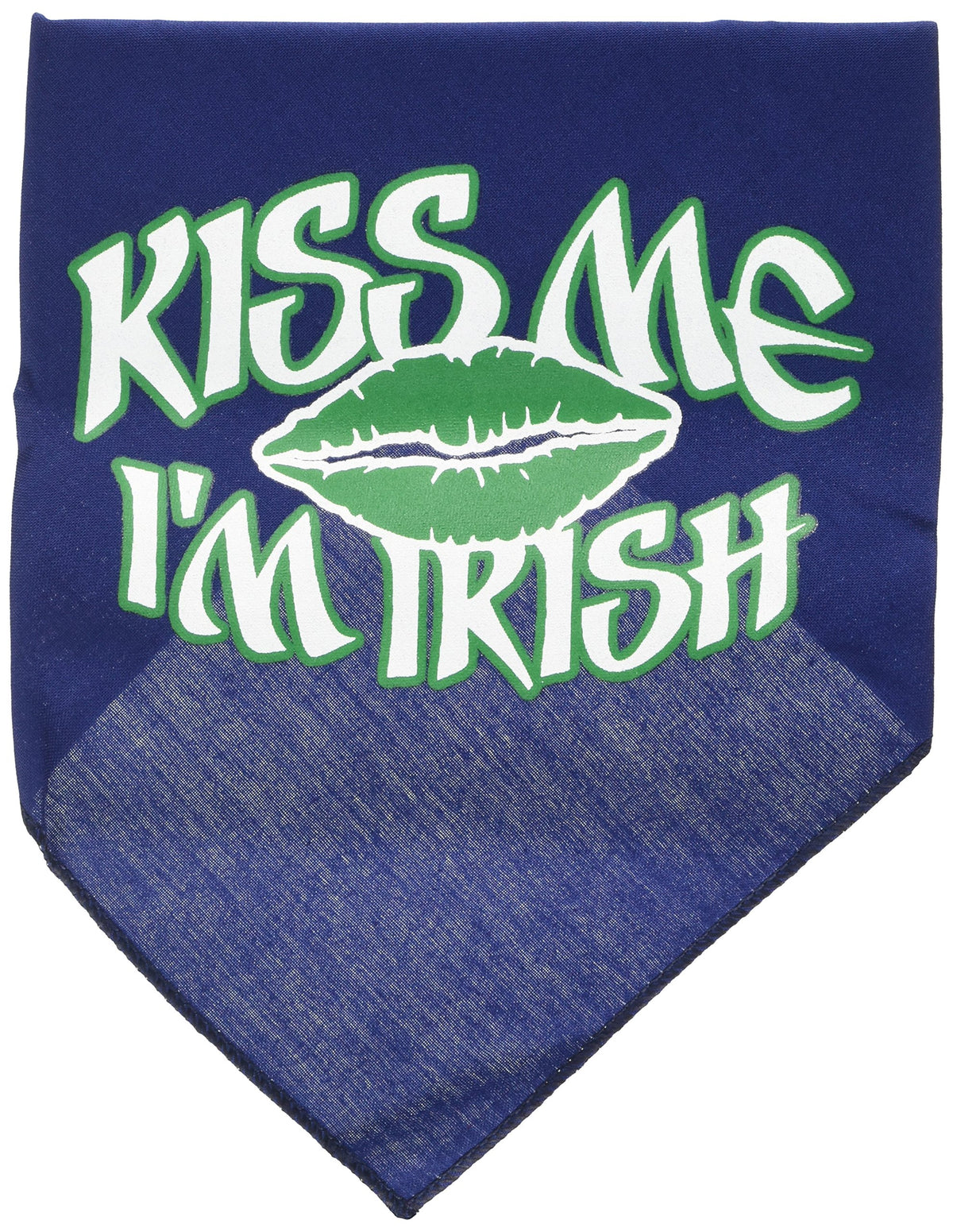 Pet and Dog Bandana Screen Printed, &quot;Kiss Me I'm Irish&quot; Navy Blue Small