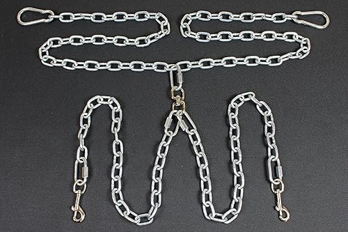 Bushwhacker - Chew Proof Truck Bed Two Dog Tether Chain Suv Utv Pet Leash Harness Vehicle Restraint Barrier Cable Dual Tie Down Out