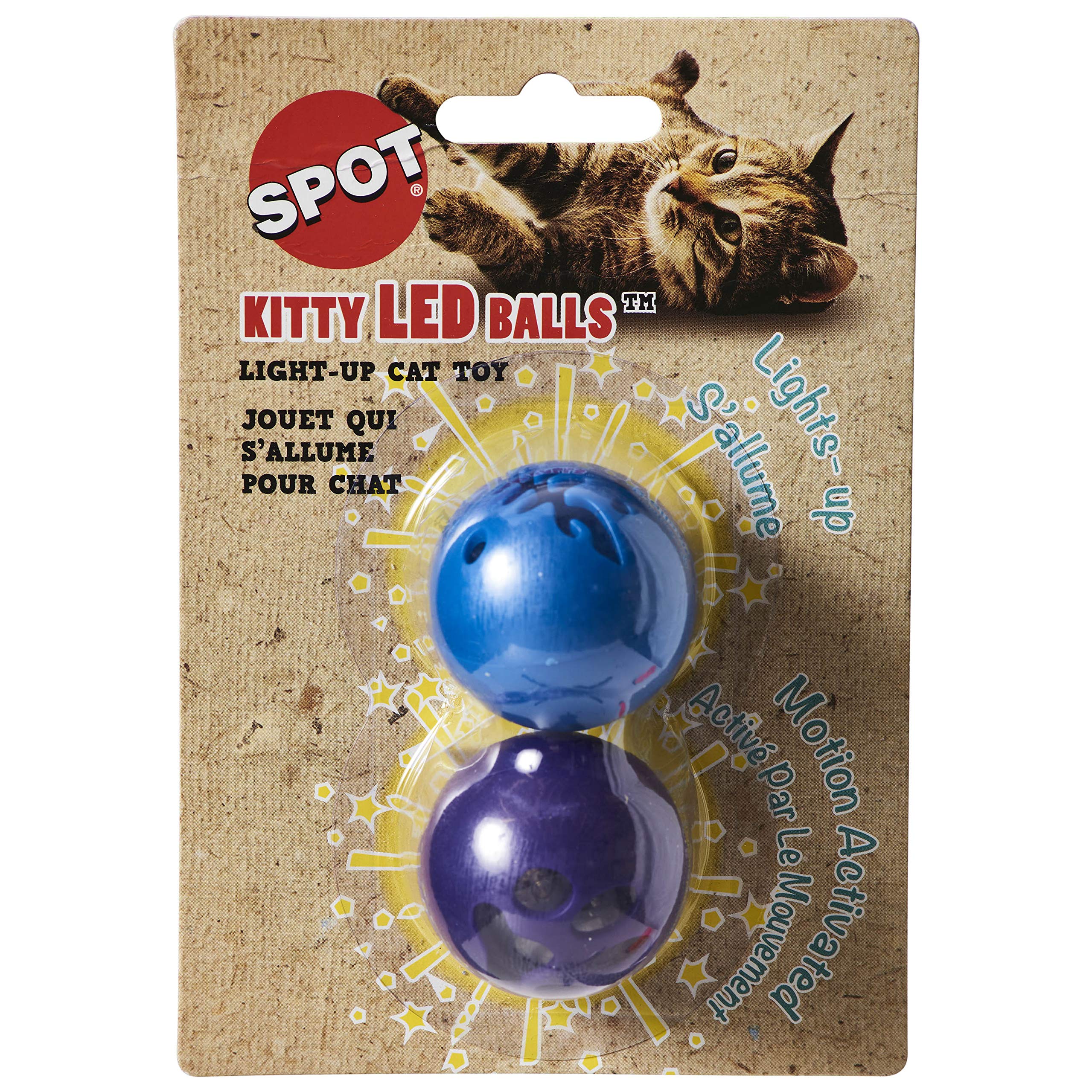 Ethical Products 77477 1.5 In. Kitty Led Balls Cat Toy - Pack Of 22
