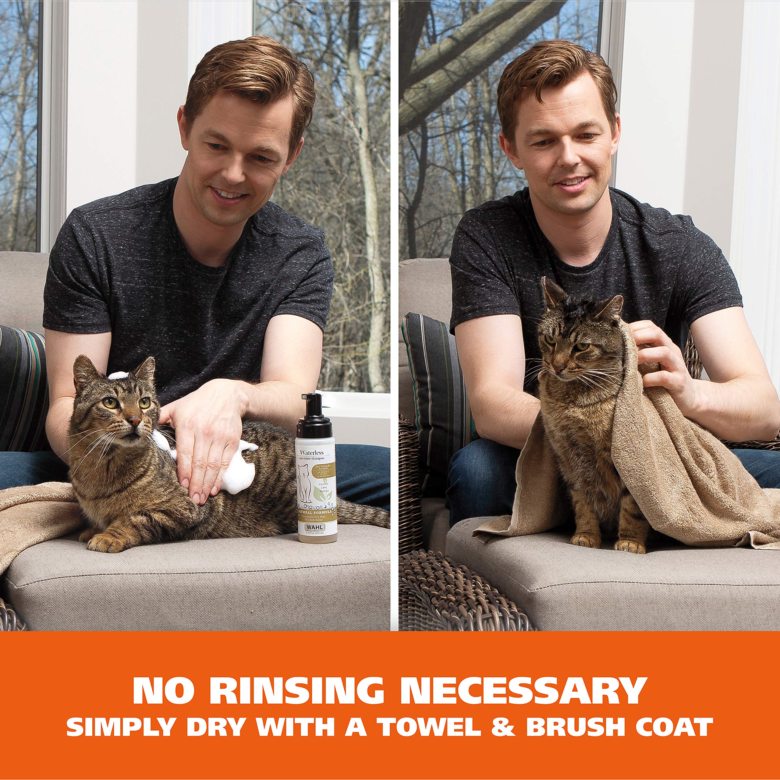 Wahl Usa Cat Waterless Shampoo For Soothing Damaged Skin, Refreshing, Cleaning, And Removing Odors Between Baths - 7.1 Oz - Mode