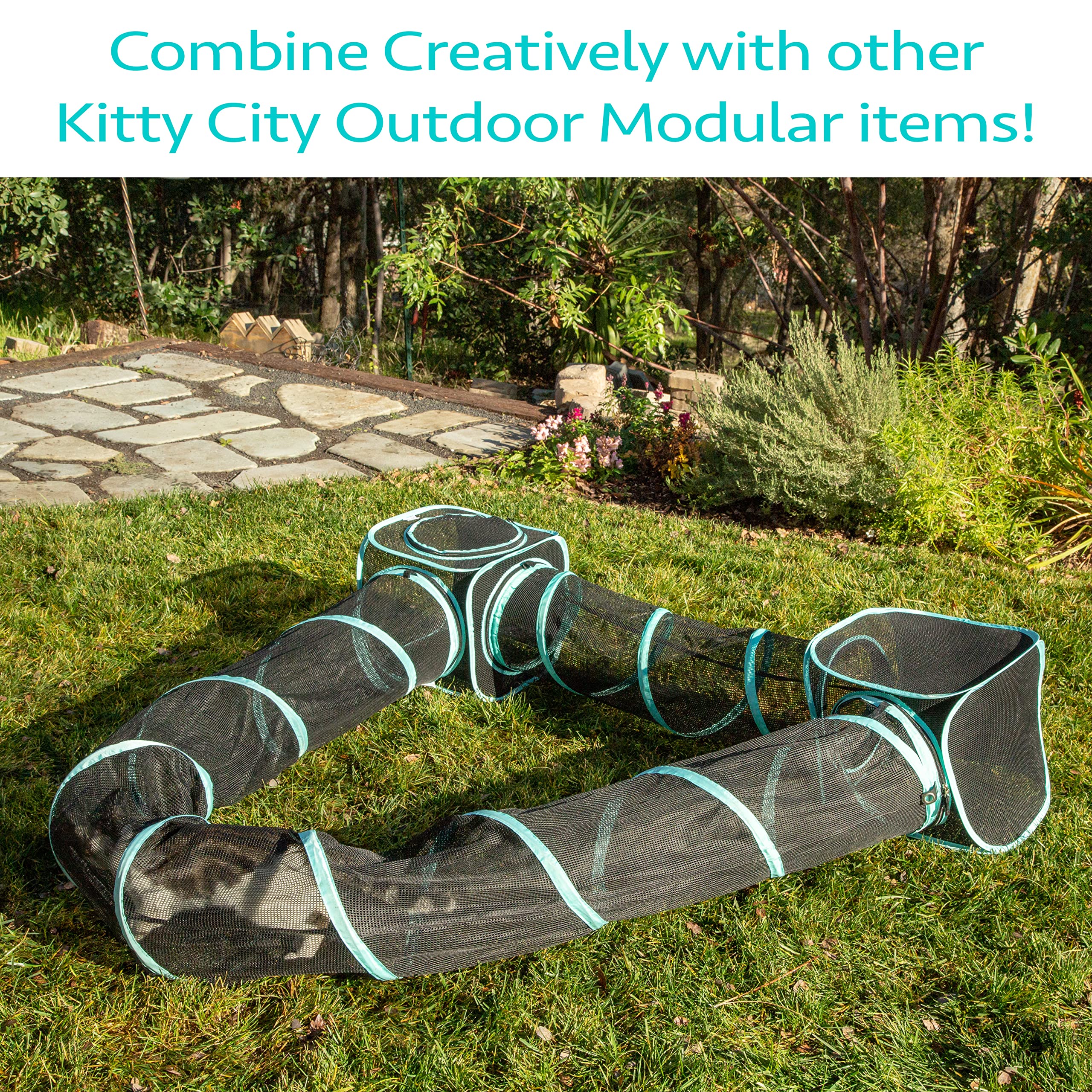 Kitty City Outdoor Catio Furniture And Play Kits For Cats, 10' Tunnel/Medium