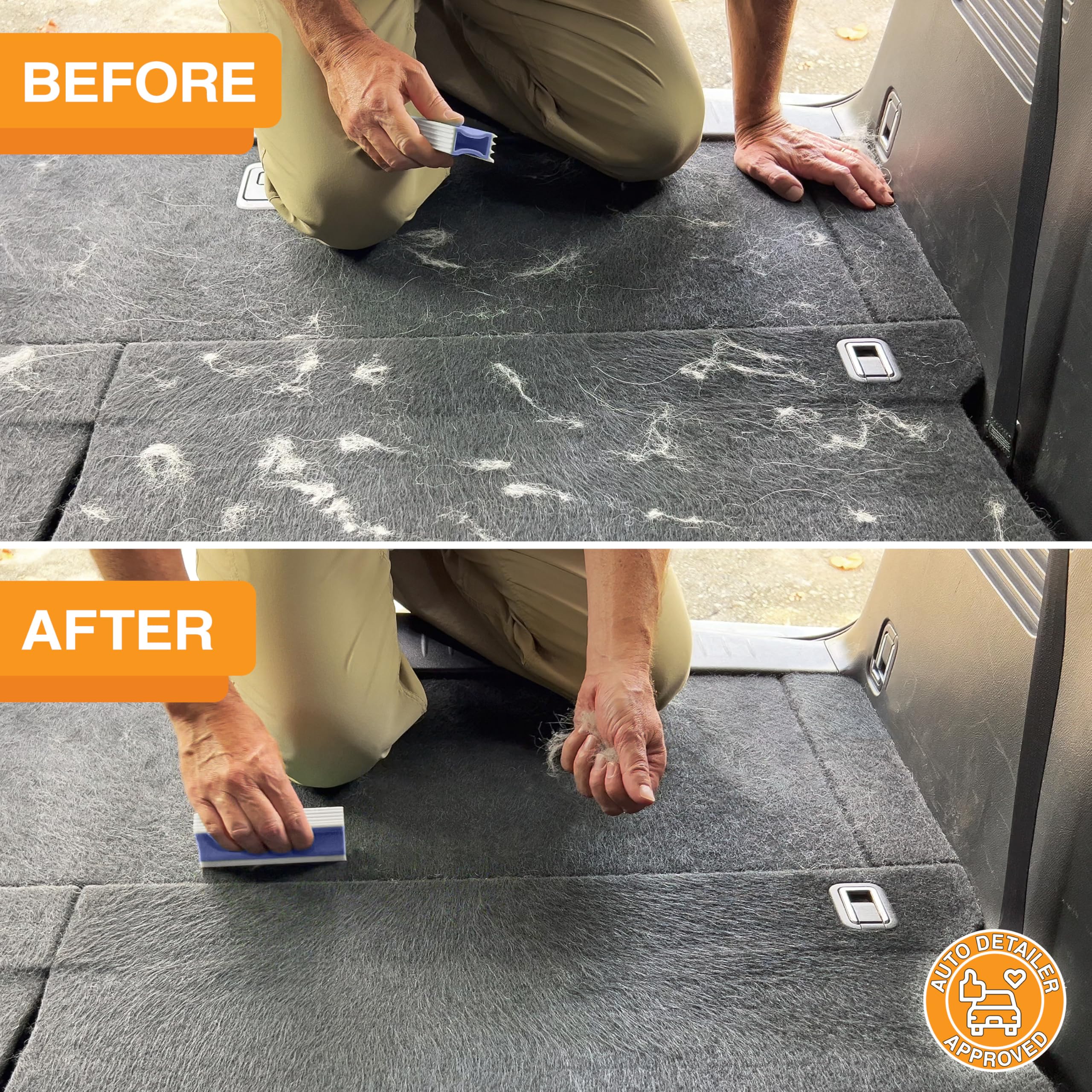 Furdozer X3 Pro Pet Hair Remover & Auto Detailing Tool - Cat & Dog Hair Remover For Carpet, Car Interior, Couch, Bedding, & Furn