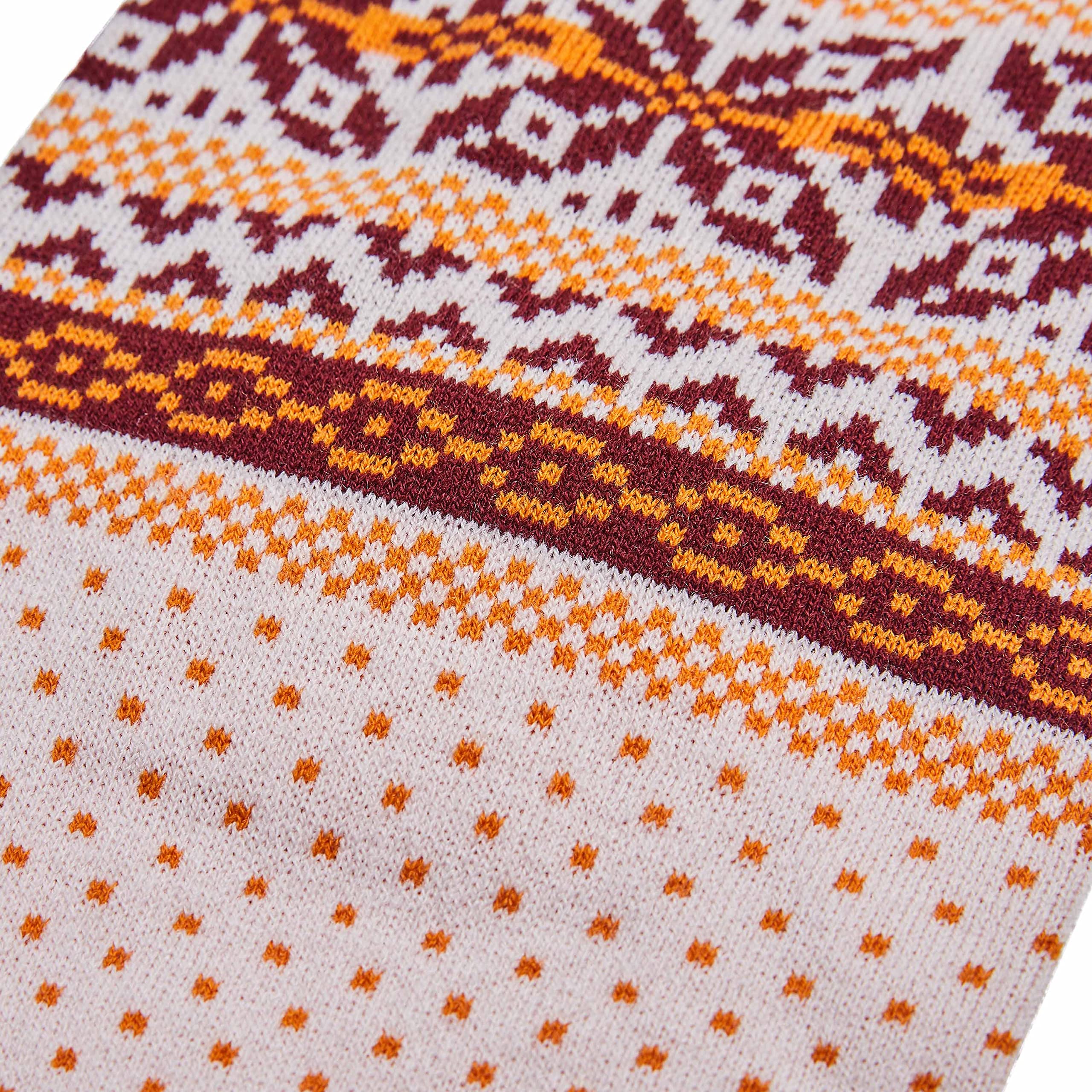 Blueberry Pet Artisan Chic Turtleneck Fair Isle Fall Winter Pullover Dog Sweater In Beige, Back Length 22', Warm Clothes For Large Dogs